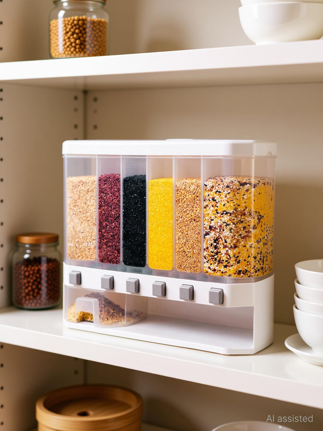 Image of CLOUDHOME Polypropylene Cereal Dispenser - 10 kg