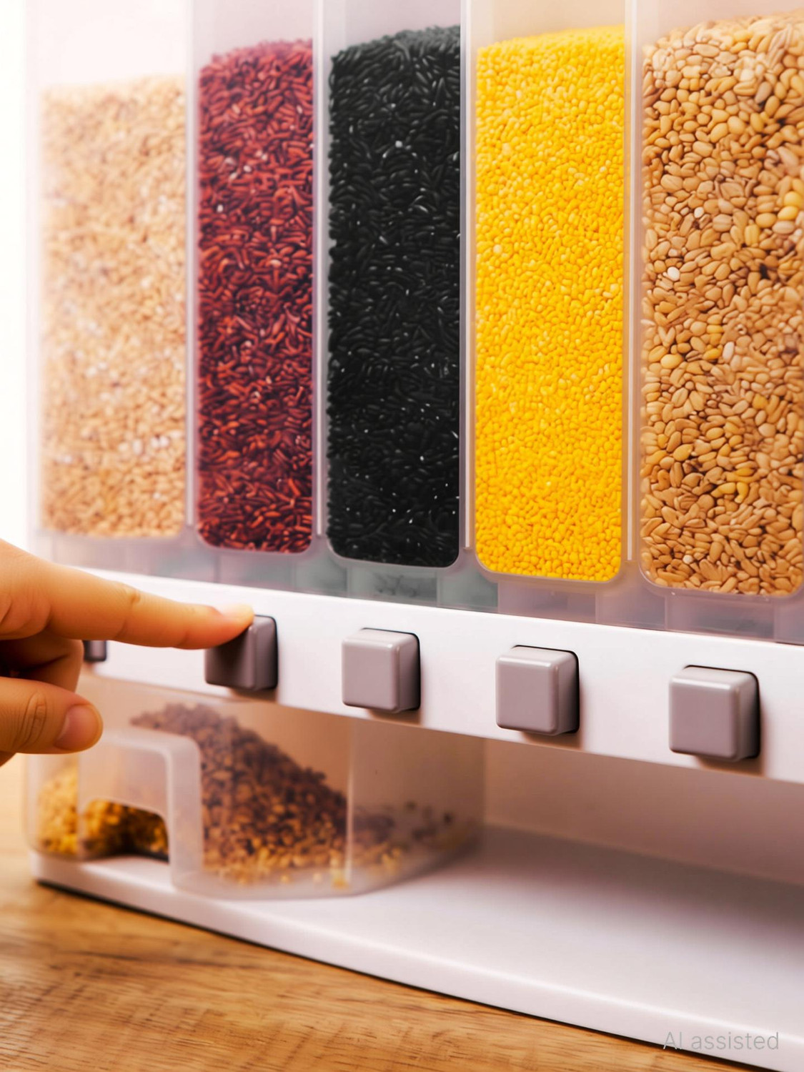 Image of CLOUDHOME Polypropylene Cereal Dispenser - 10 kg