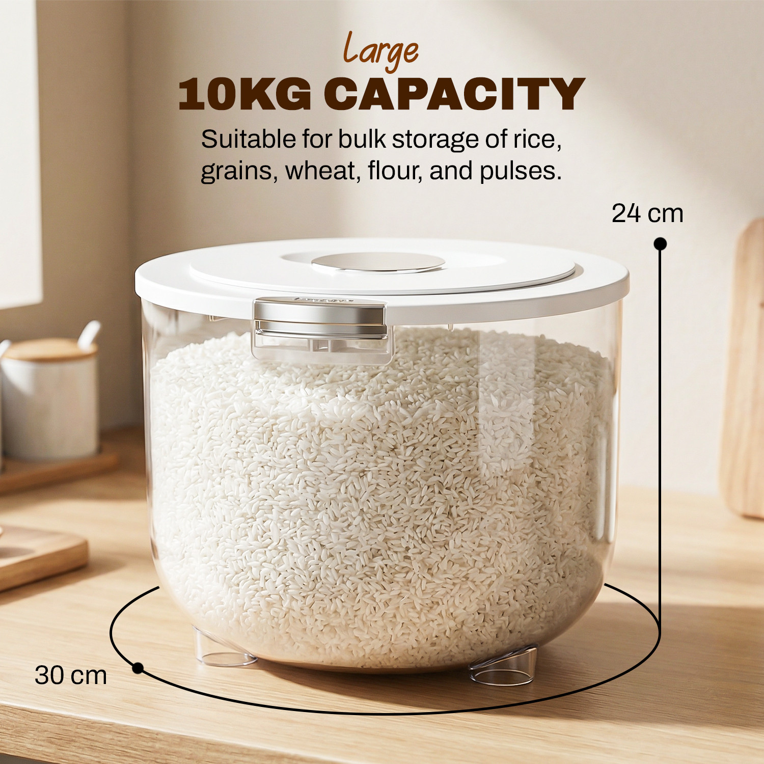 Image of MYOZ Polypropylene Cereal Dispenser - 10 kg