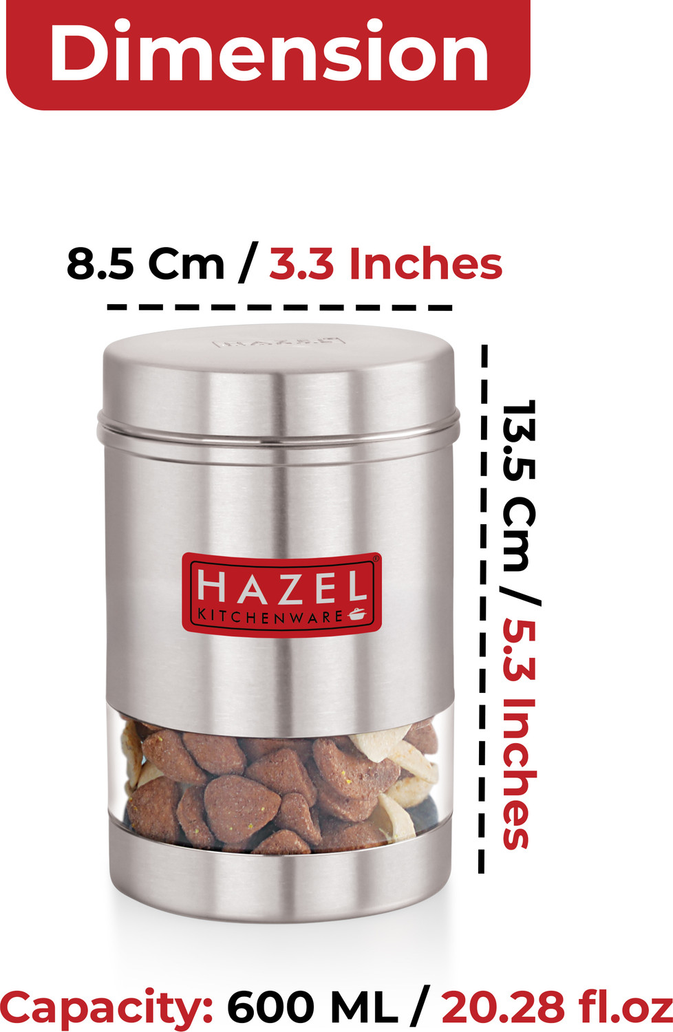 Image of HAZEL Stainless Steel Utility Container - 600