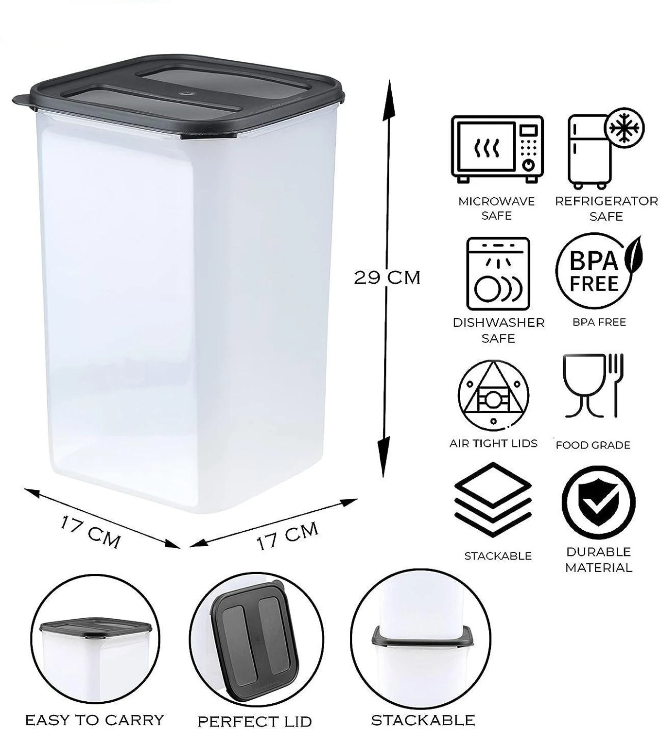 Image of Flipkart SmartBuy Plastic Grocery Container - 7.5 L