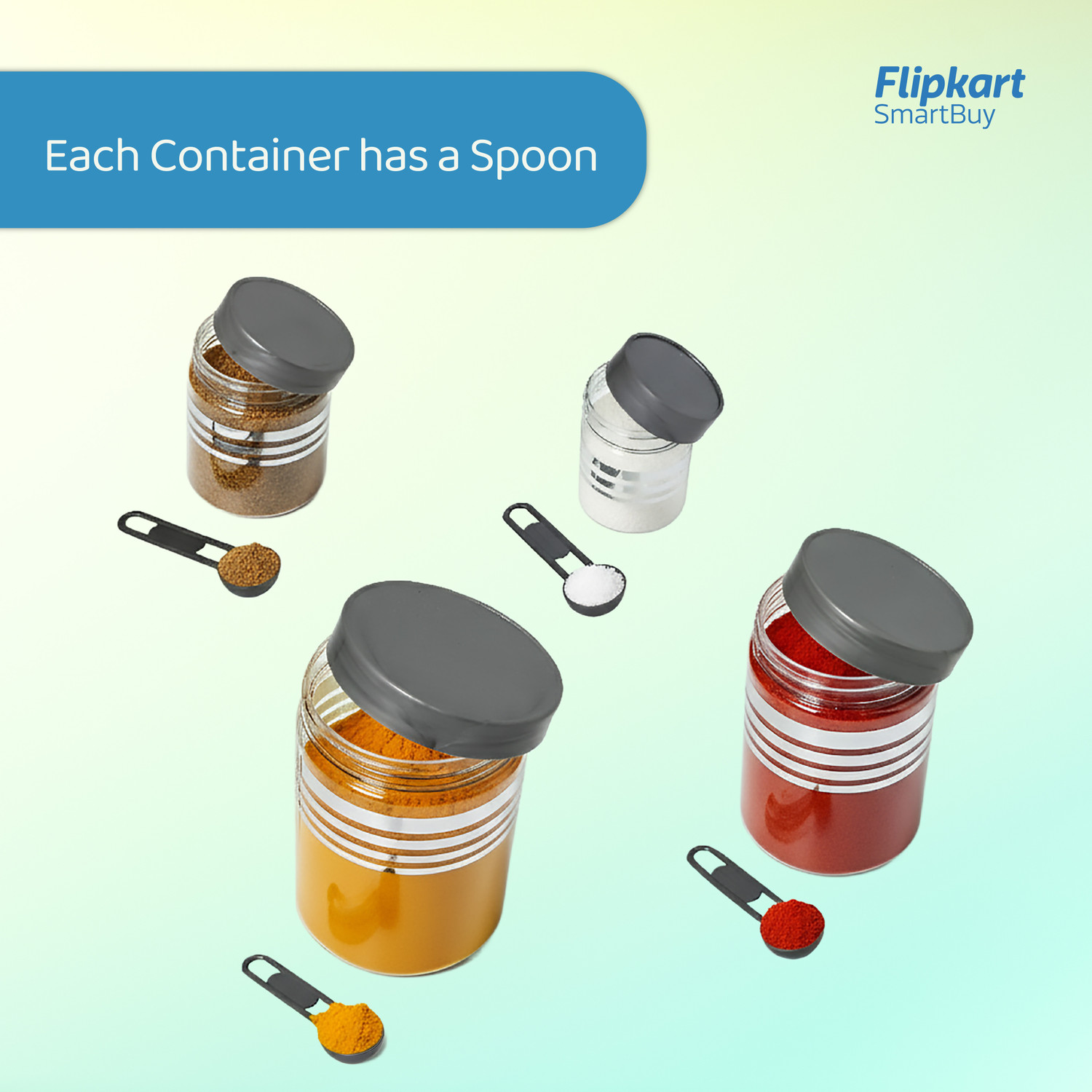 Image of Flipkart SmarBuy Plastic Utility Container - 1200 ml, 650 ml, 350 ml, 250 ml