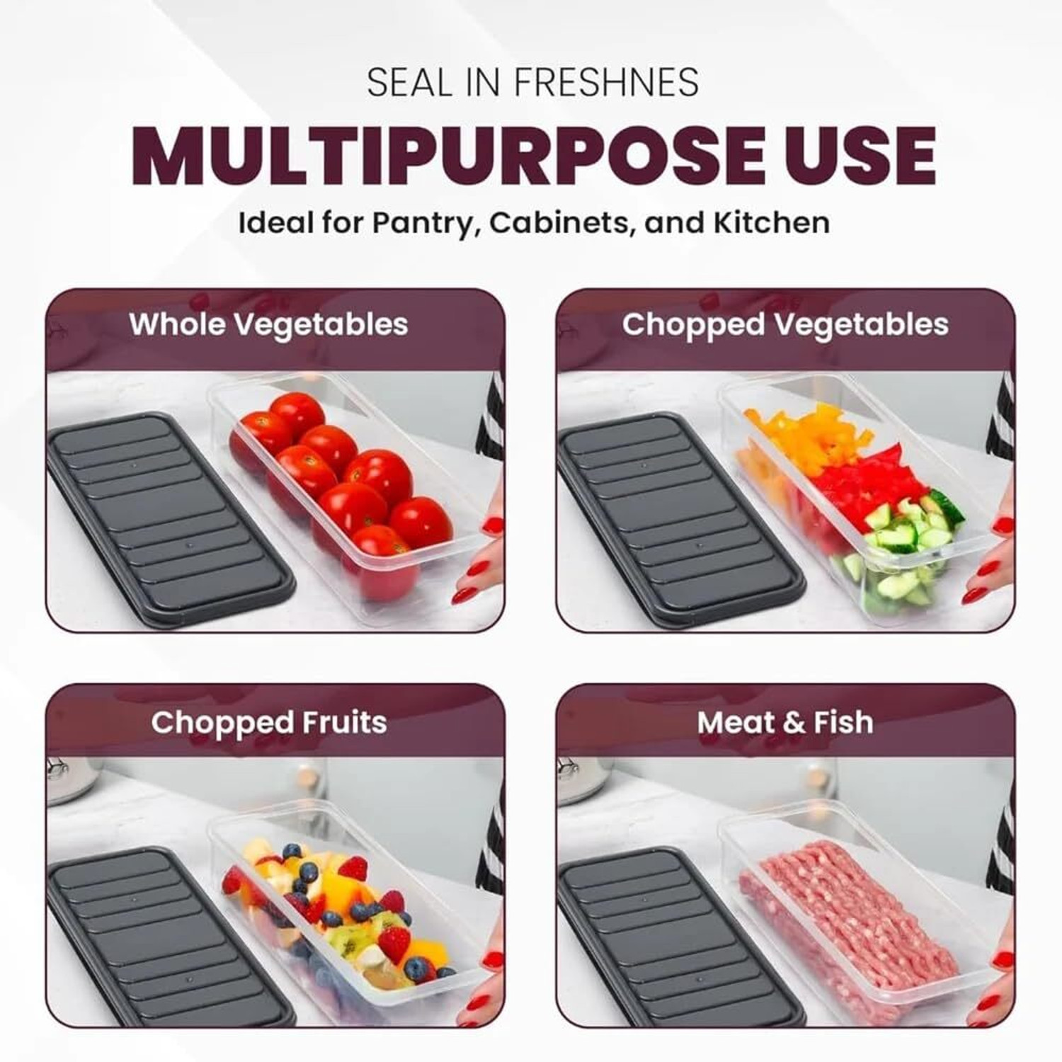 Image of MSGL Plastic Fridge Container - 1200 ml