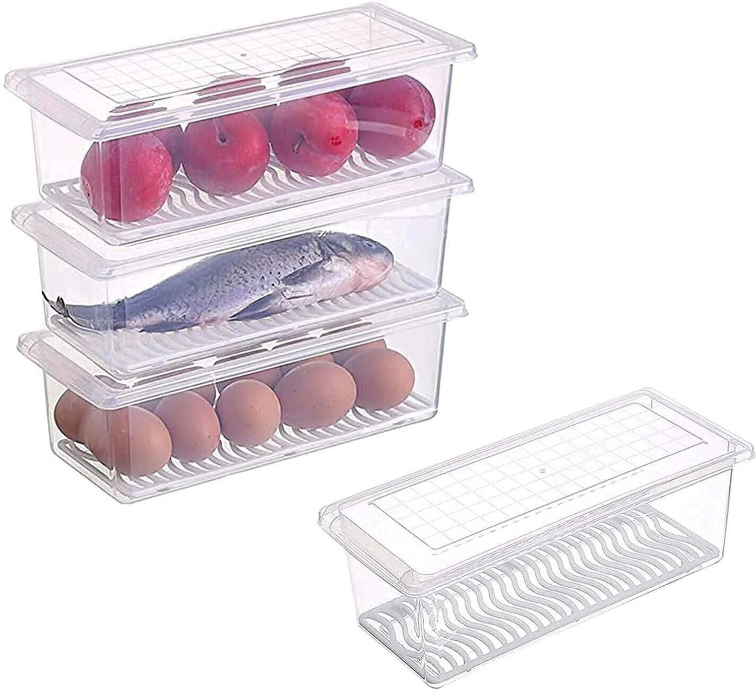 Image of VEWIKZY Plastic Fridge Container - 1500 ml