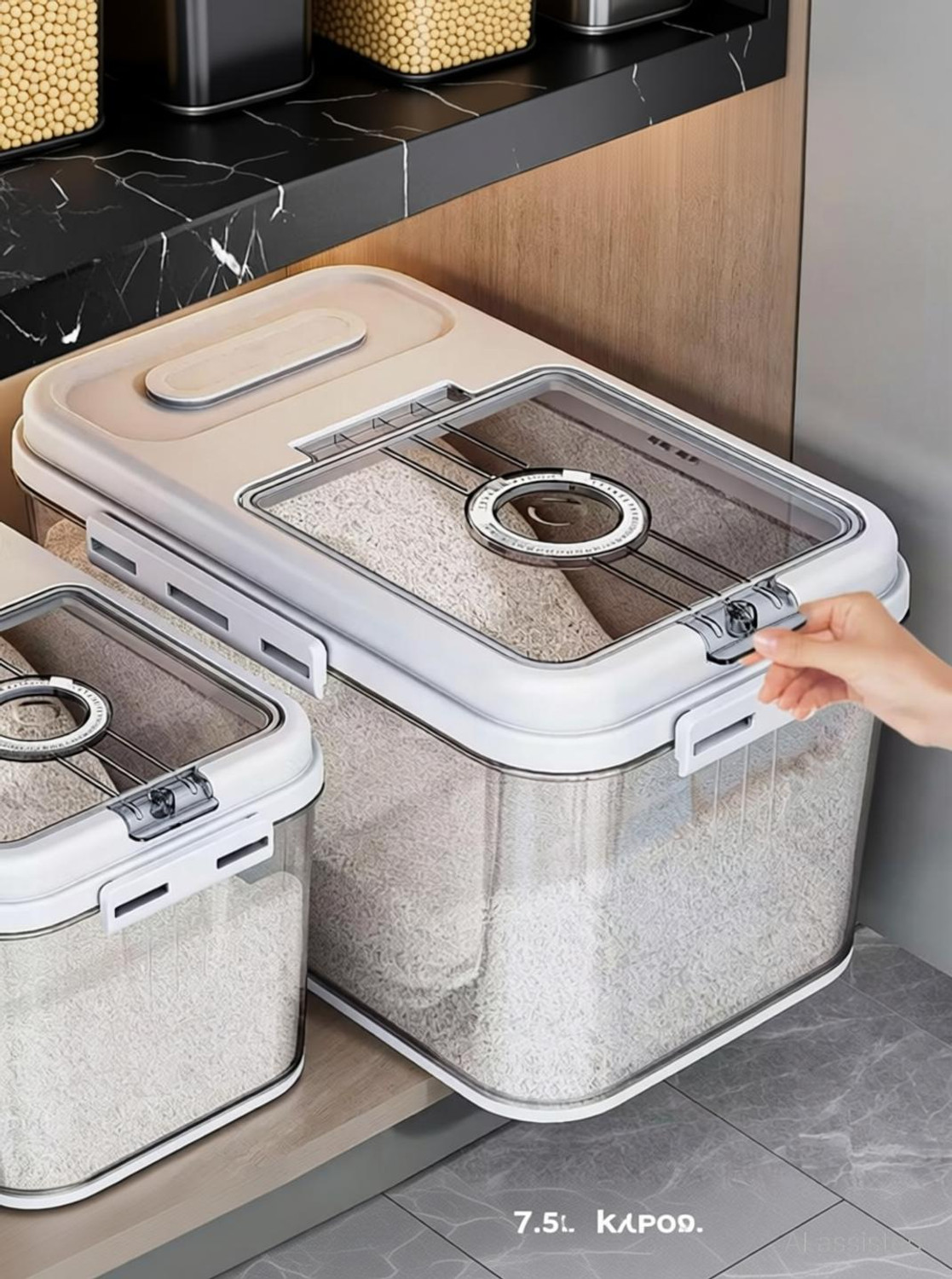 Image of Zroof Polypropylene Cereal Dispenser - 7.5 kg