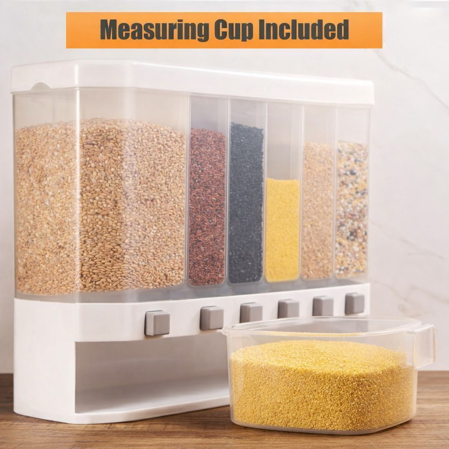 Image of CLOUDHOME Polypropylene Cereal Dispenser - 10 kg