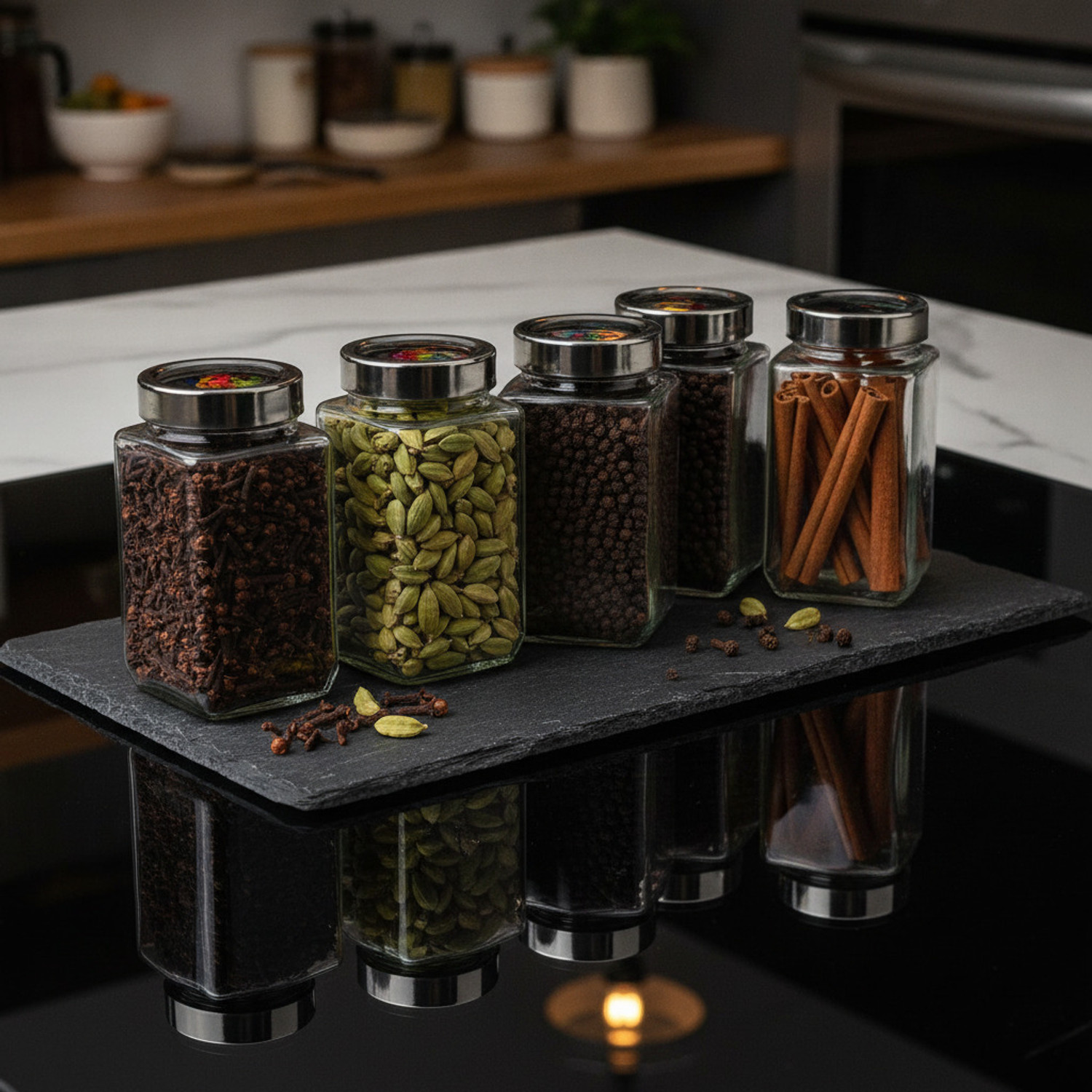 Image of KKO FASHION Glass Grocery Container - 1000 ml