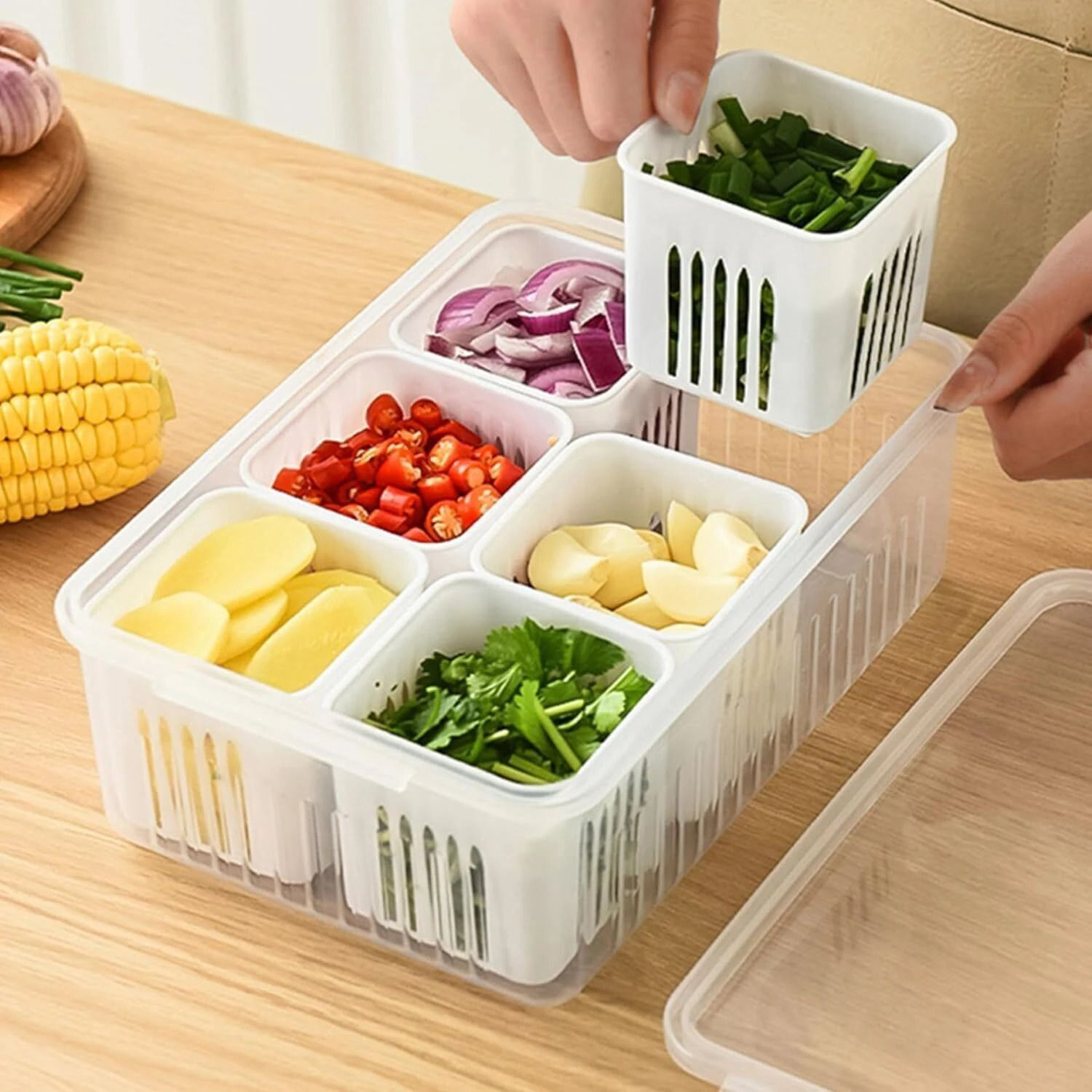 Image of VEWIKZY Plastic Fridge Container - 2500 ml