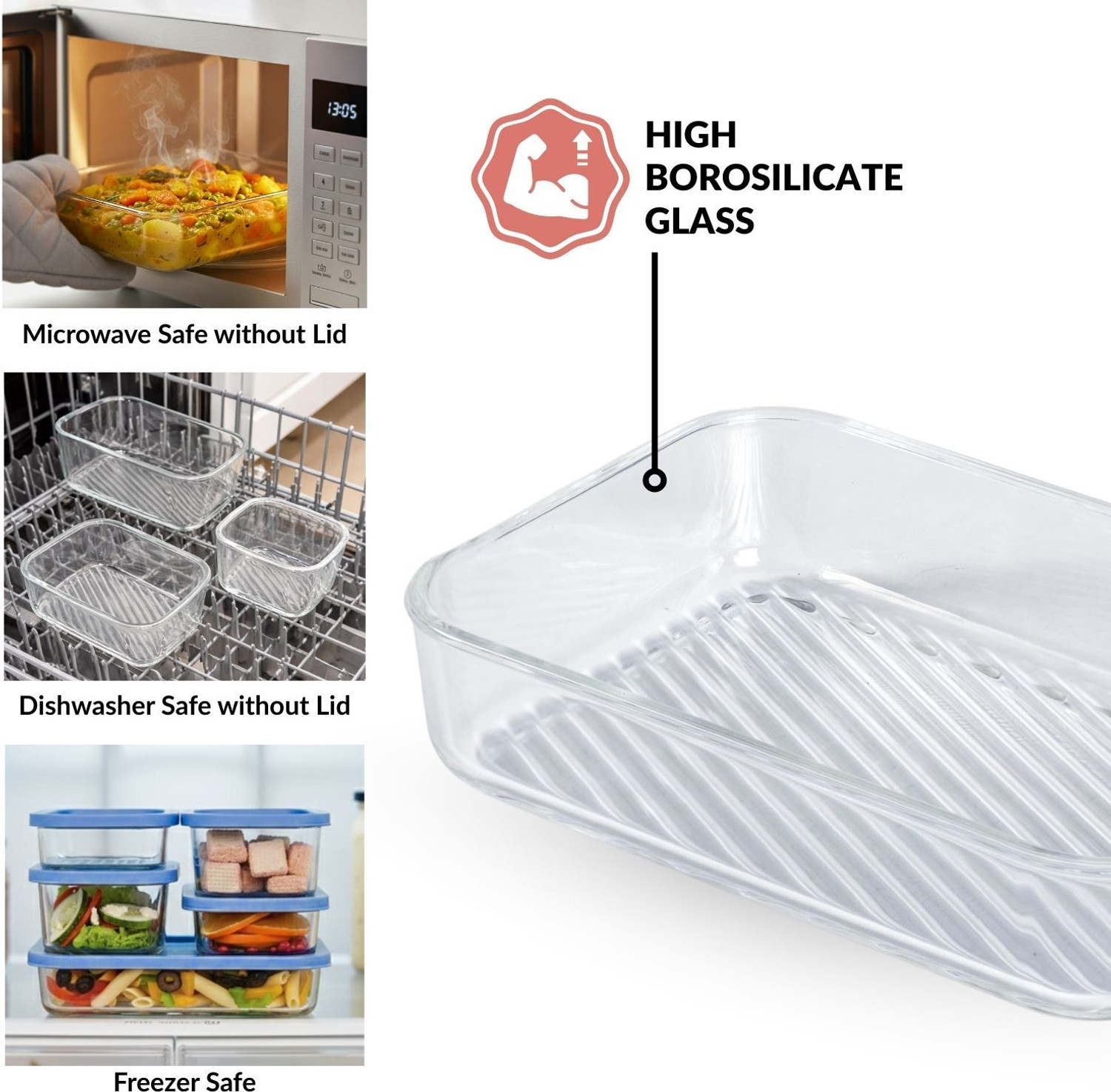 Image of Nestasia Glass Grocery Container - 1200 ml