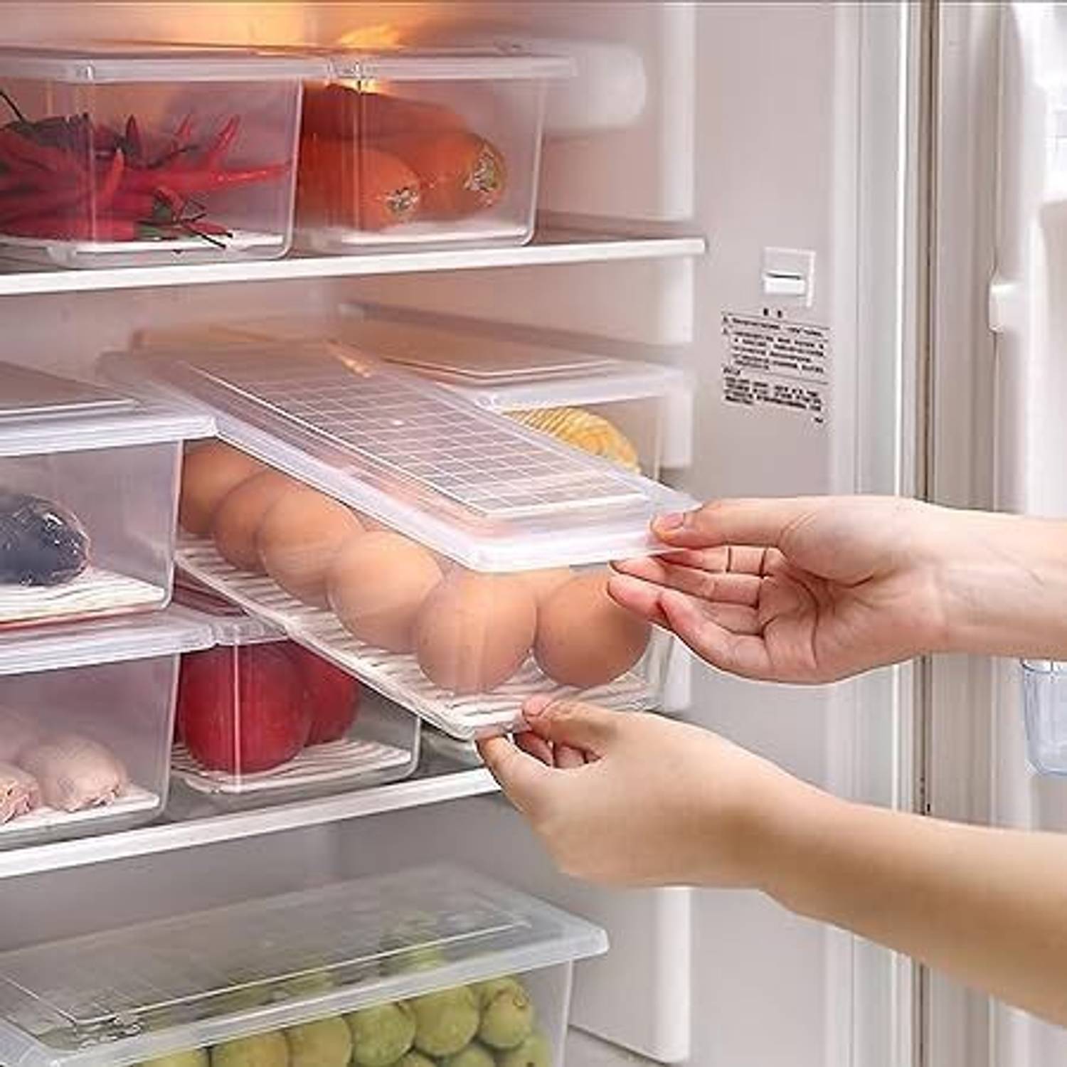3D METRO SUPER STORE Plastic Fridge Container - 1500 ml