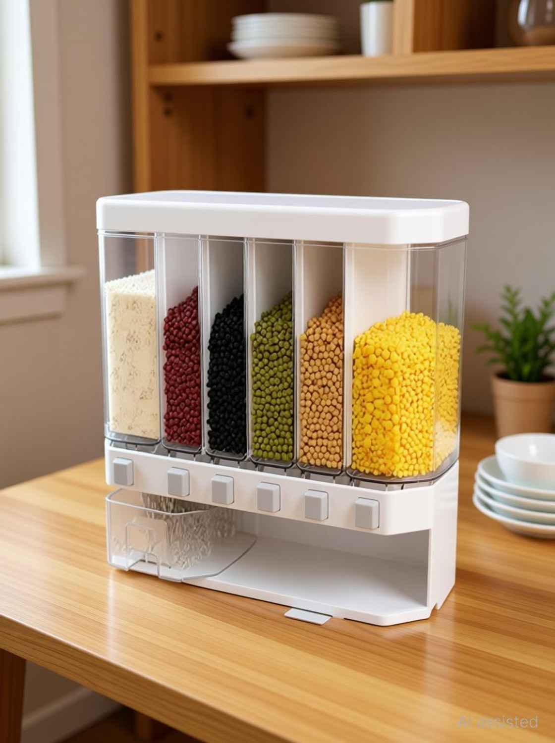 Image of BRIGATTES Plastic Cereal Dispenser - 1000 ml