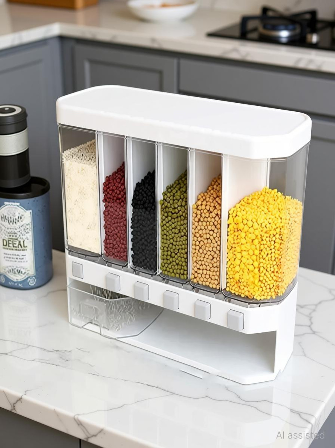 Image of BRIGATTES Plastic Cereal Dispenser - 1000 ml