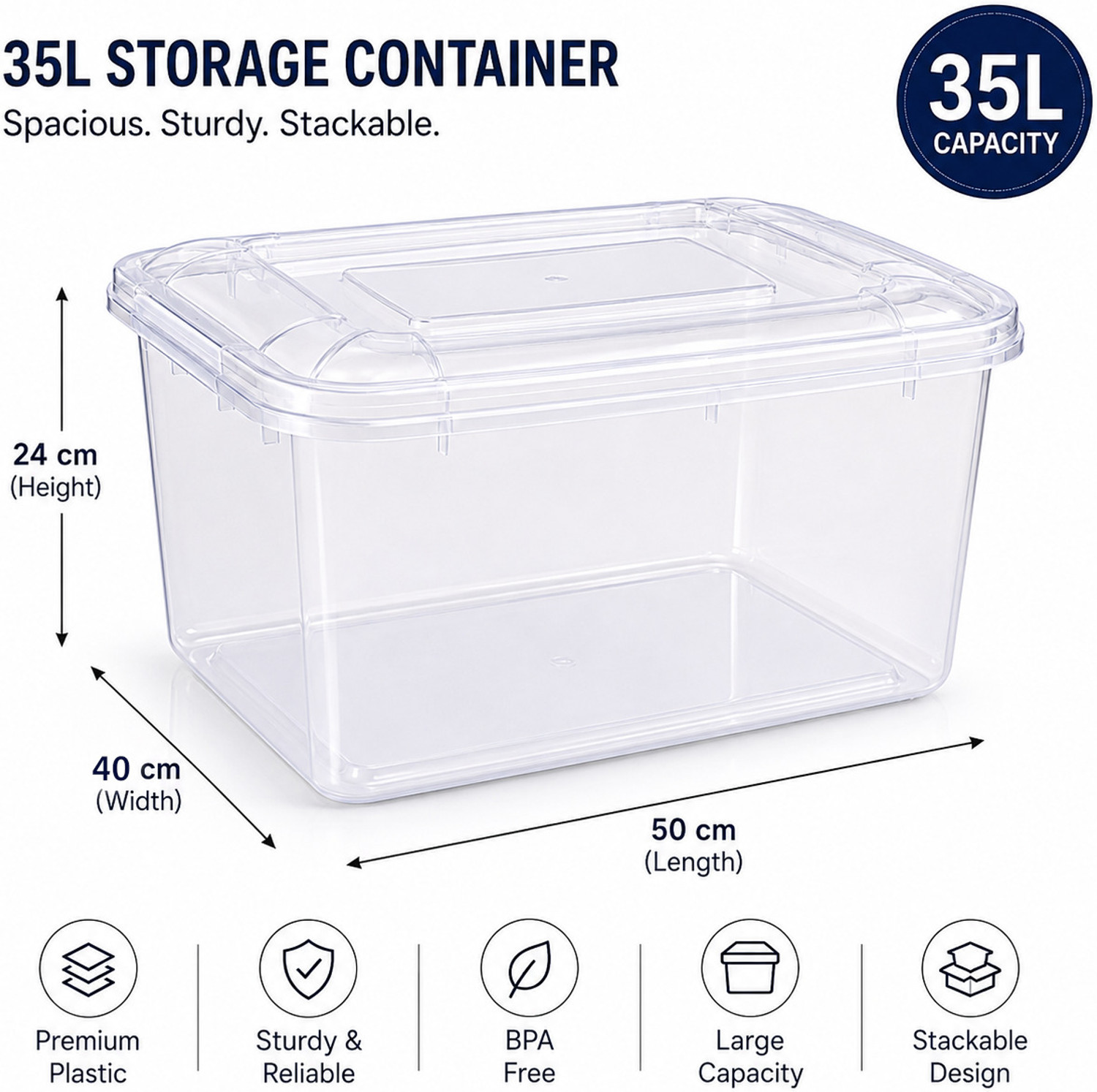 Image of KOKOLINE Plastic Utility Container - 35 L