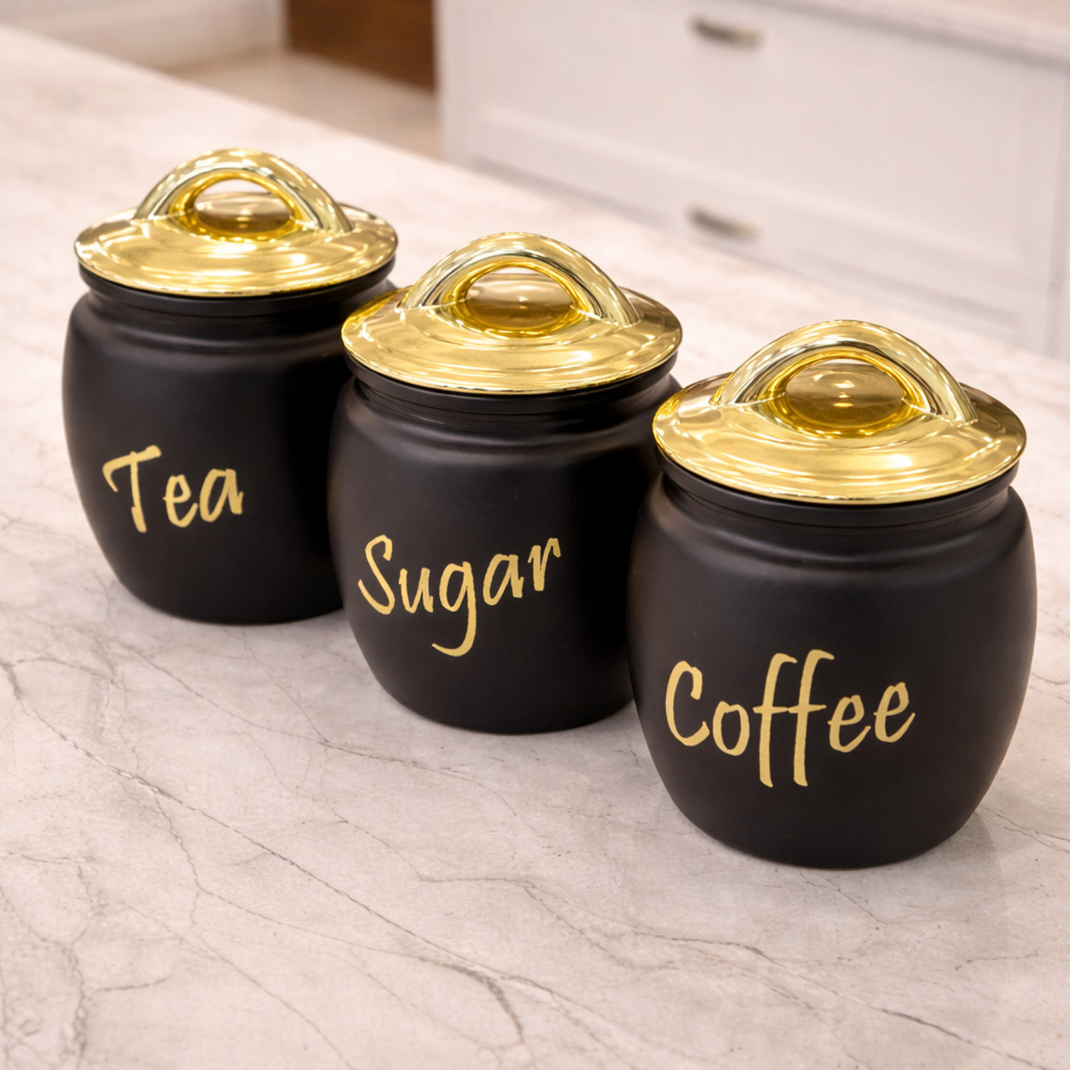 Image of TheAmore Glass Tea Coffee & Sugar Container - 550 ml