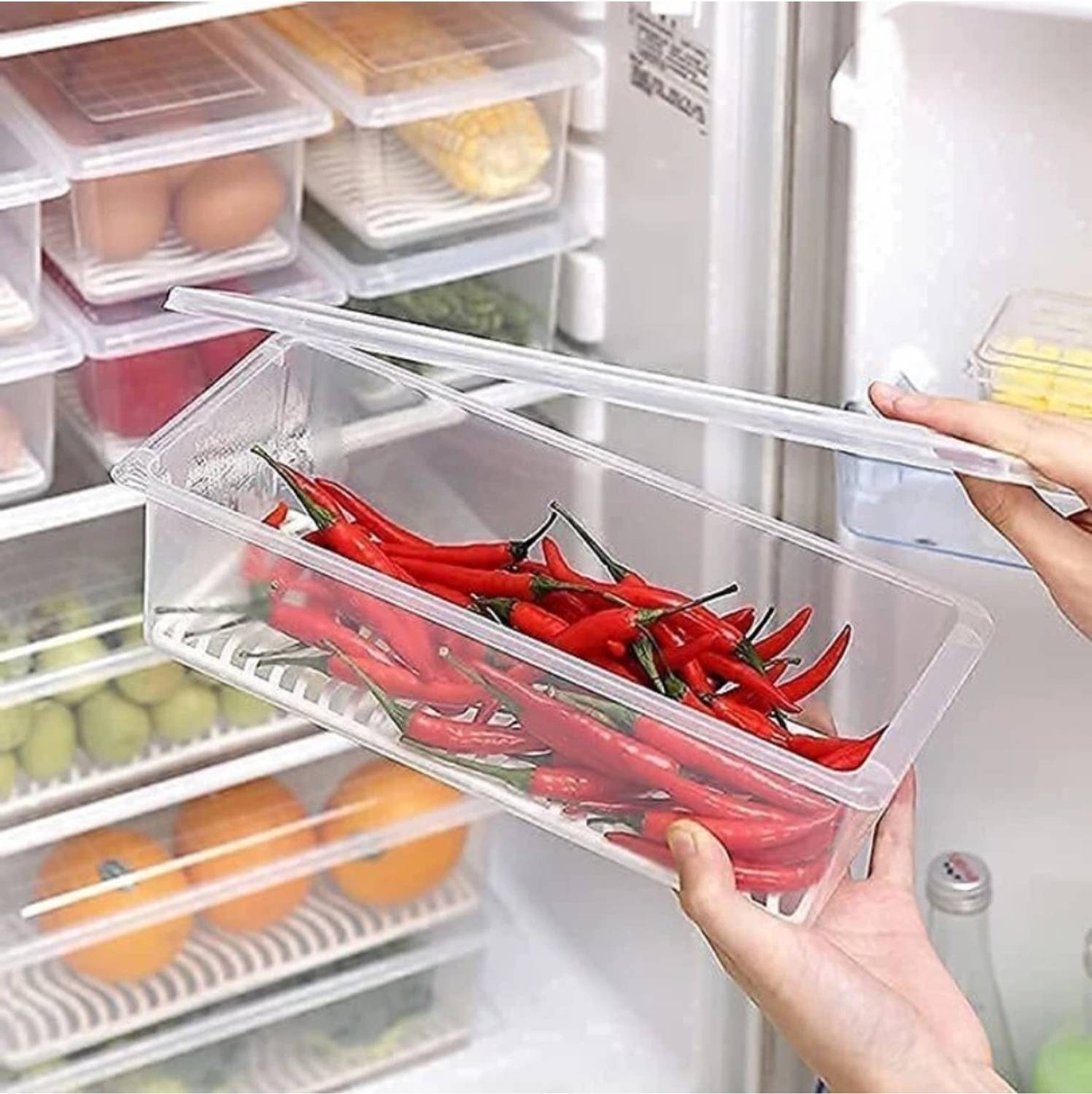 Aiza Plastic Fridge Container - 1400 ml — Storage Containers & Jars