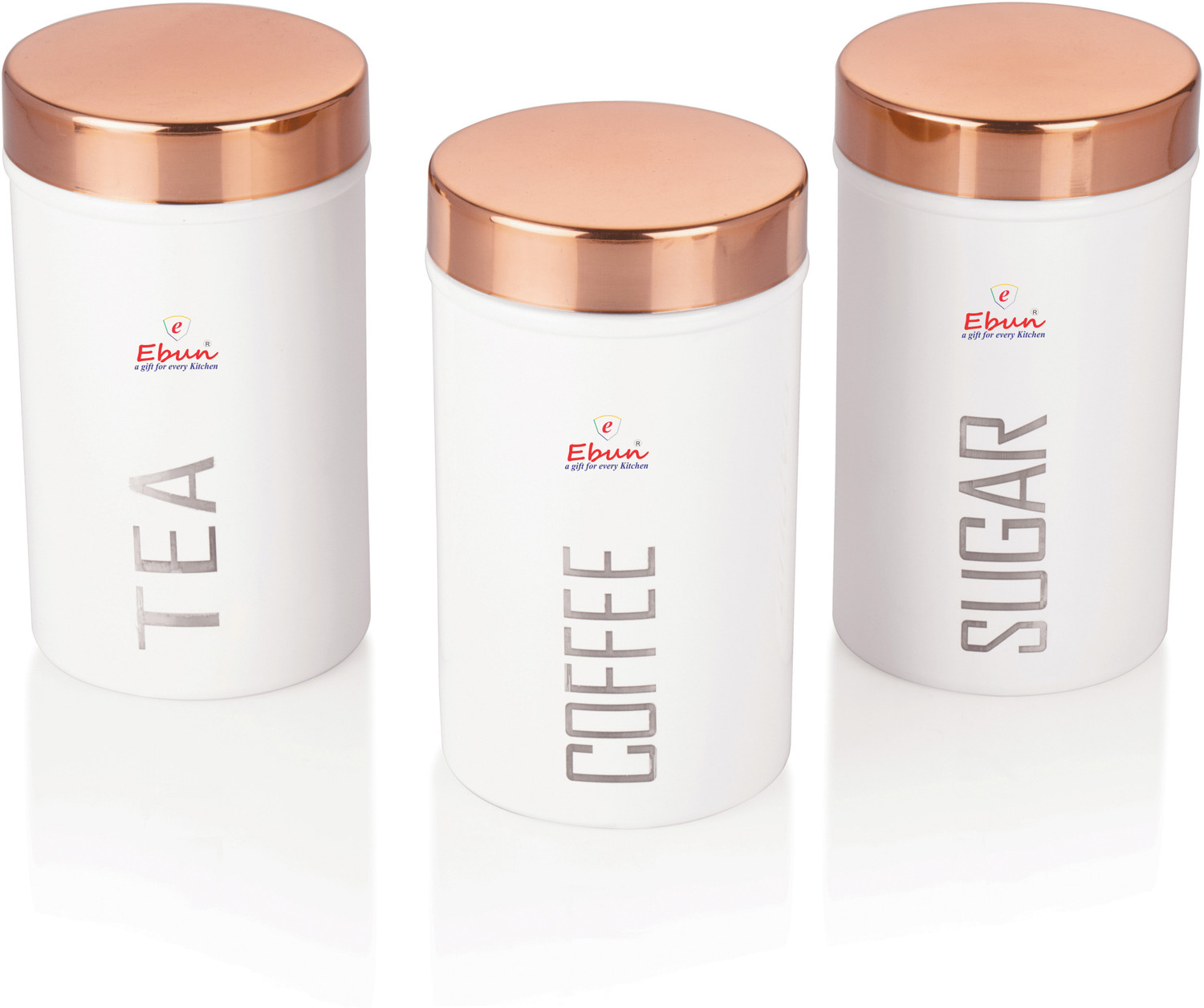 Image of Ebun Stainless Steel Tea Coffee & Sugar Container - 500 g
