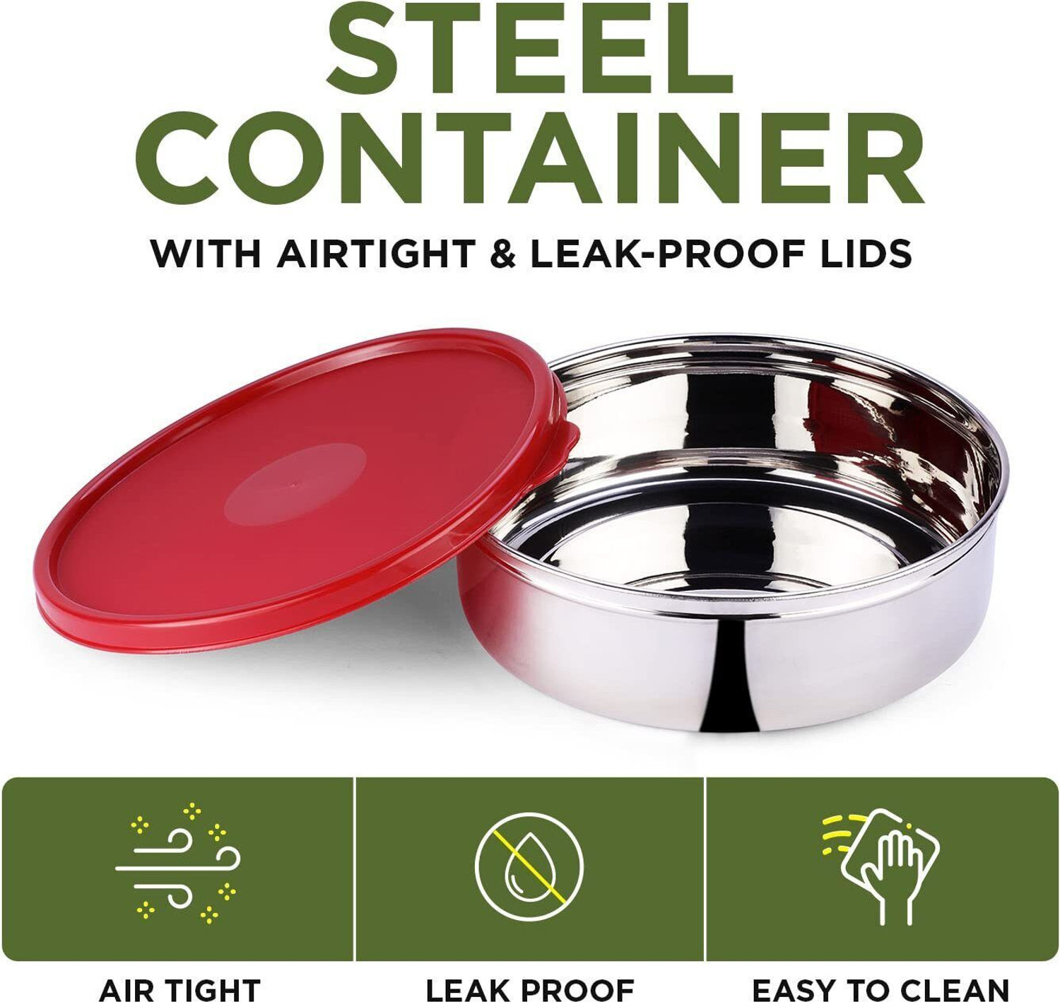 Image of Oliveware Steel Utility Container - 1000 ml
