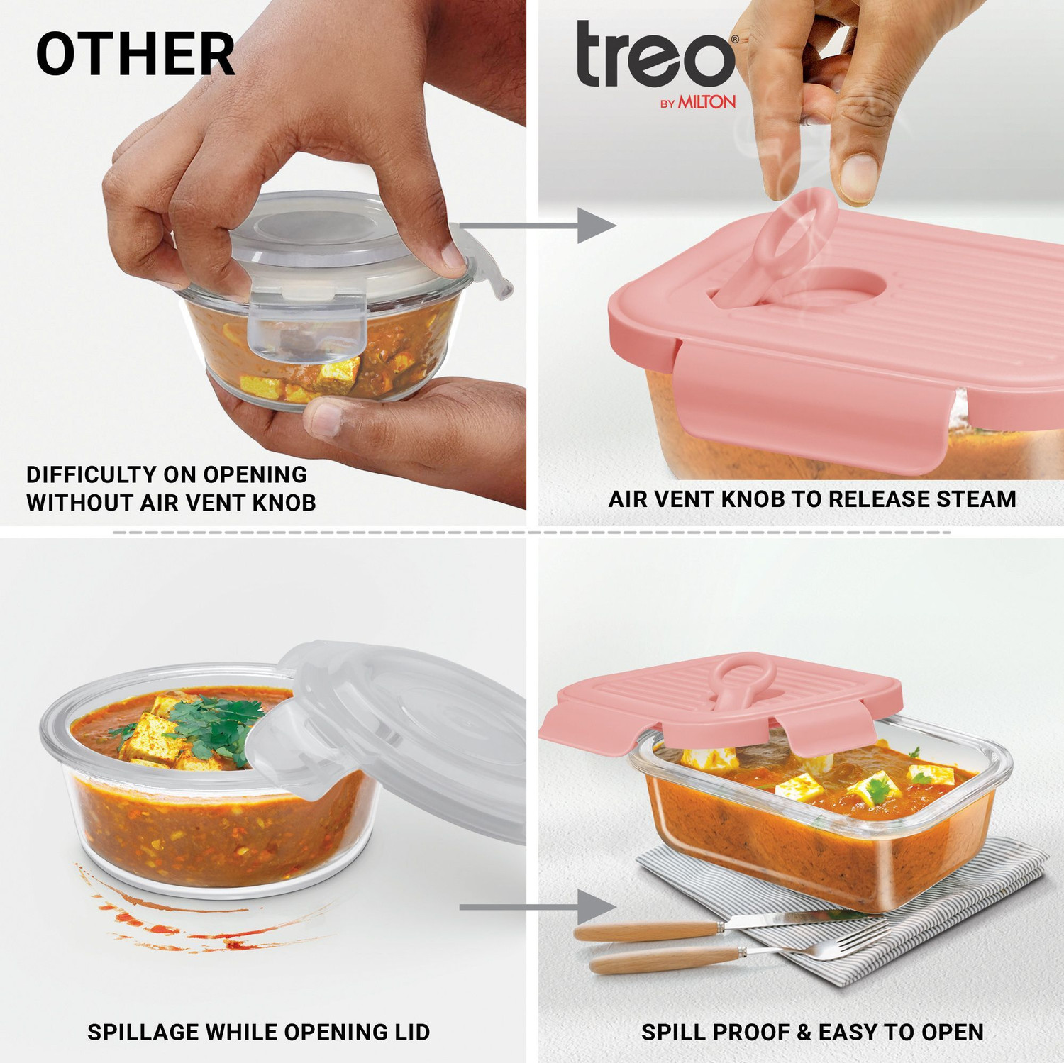 Image of TREO Glass Utility Container - 380 ml