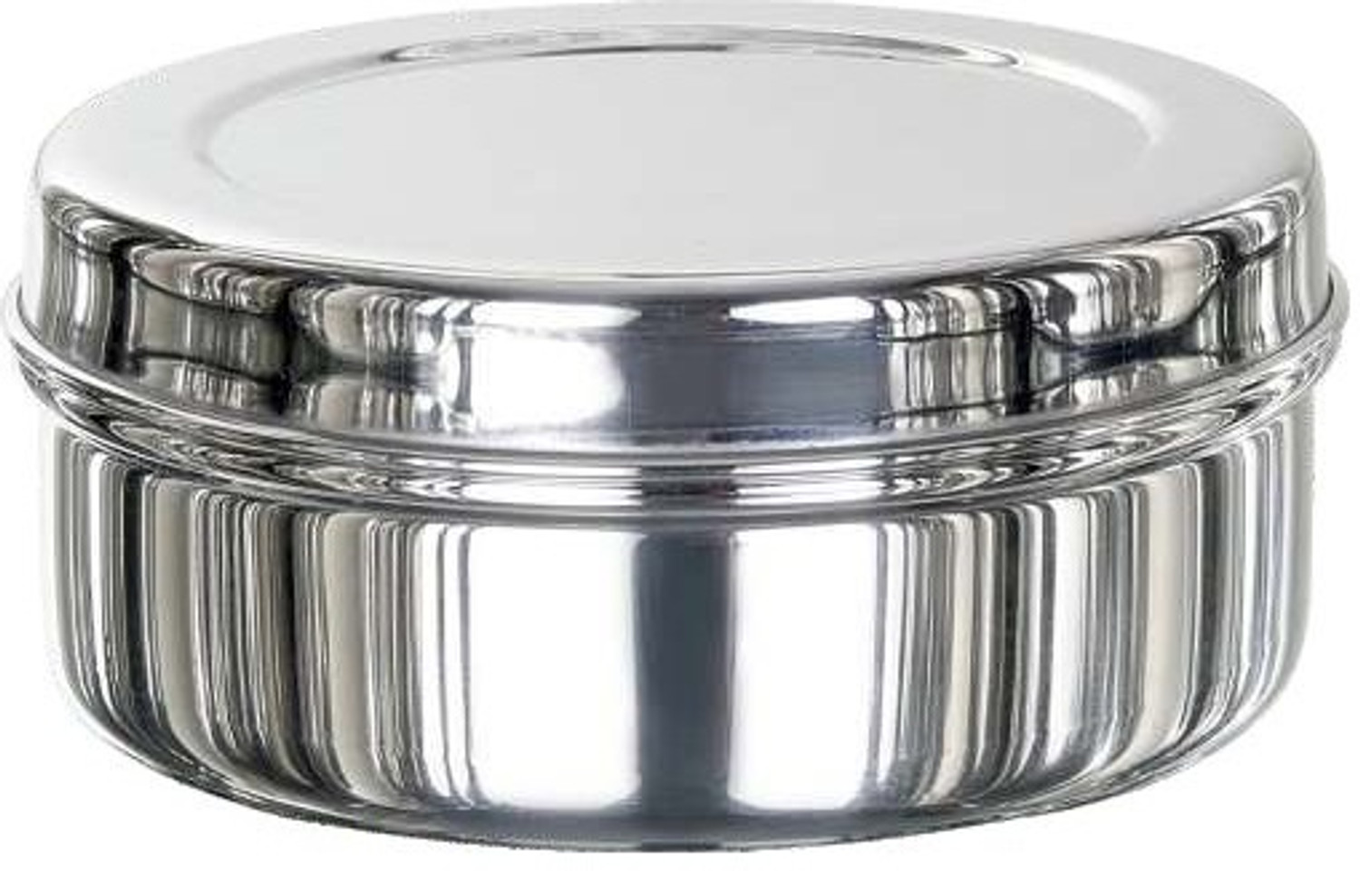 Image of Milimercury Steel Utility Container - 200 ml, 300 ml, 400 ml, 500 ml (Pack of 4, Silver)