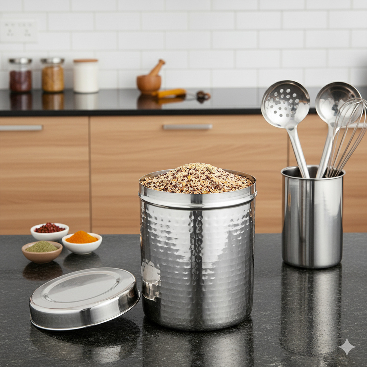 Image of KEVAL Stainless Steel Utility Container - 4.5 L (Silver)