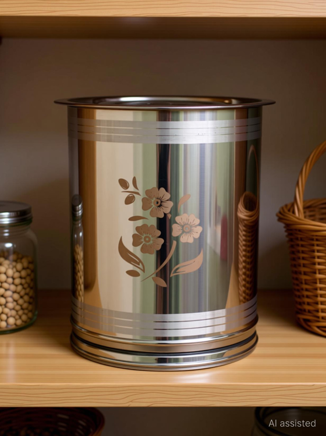 Image of Qality Stainless Steel Grocery Container - 26 L
