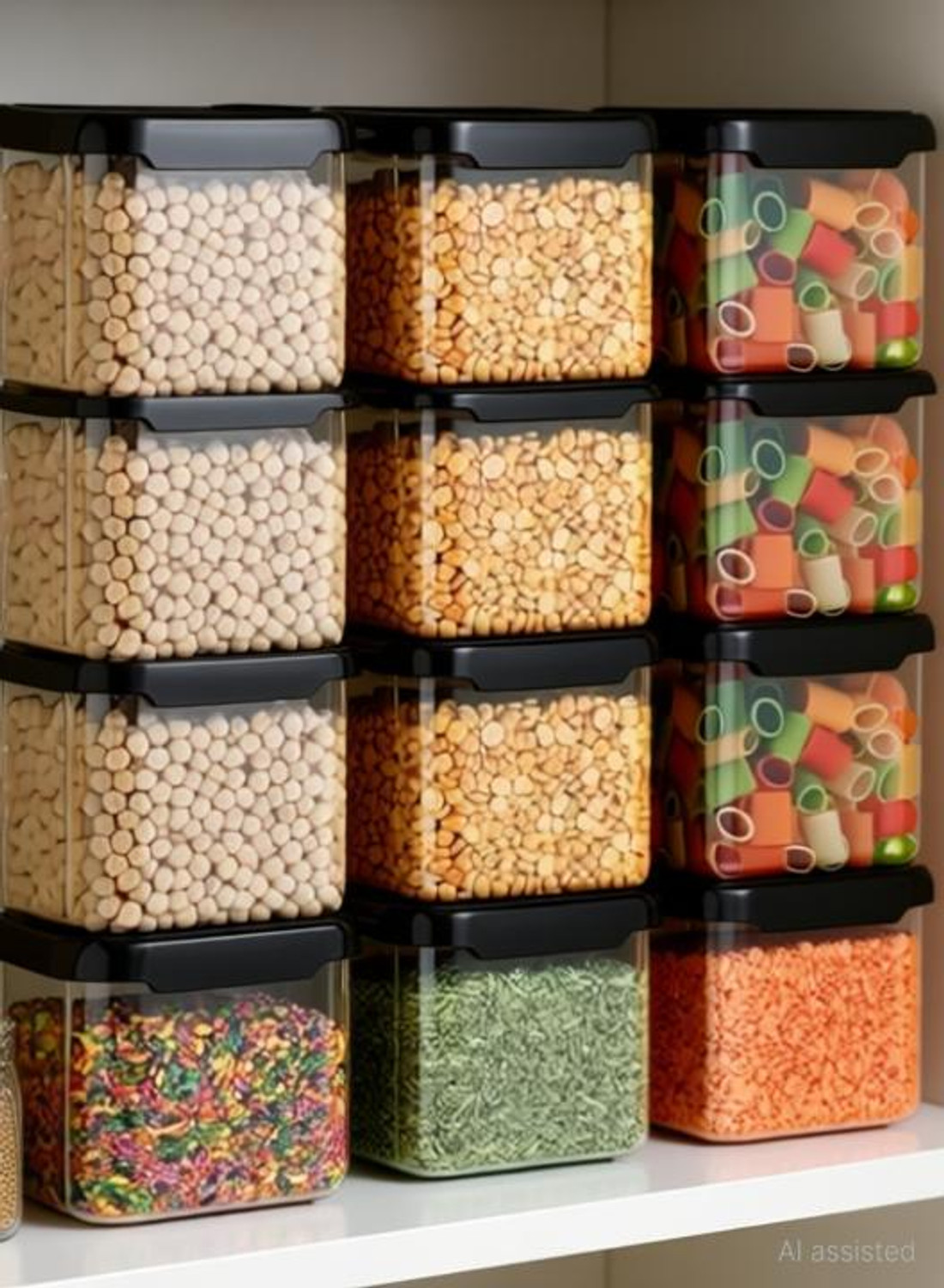 Image of FlatKitch Plastic Grocery Container - 500 ml