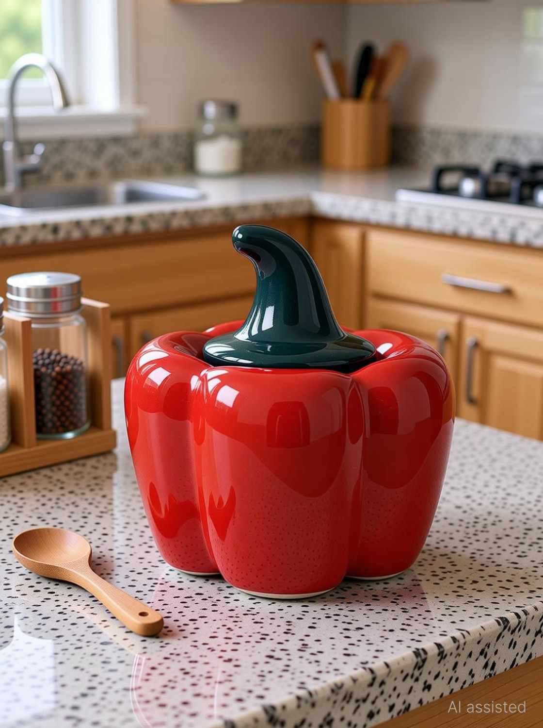 Image of Nayi umag Ceramic Pickle Jar - 500 ml (Red)
