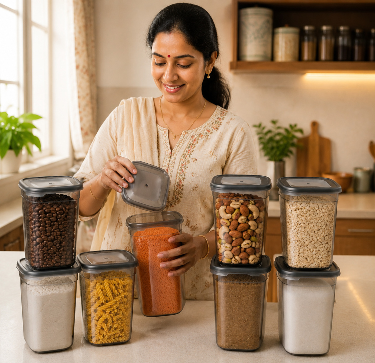 Image of CENTUREUM Plastic Grocery Container - 1000 ml