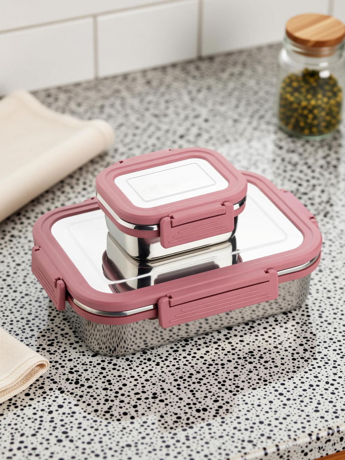 Image of 3D METRO SUPER STORE Stainless Steel Utility Container - 1000 ml