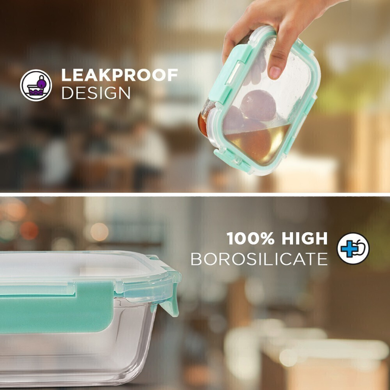 Image of Allo Glass Fridge Container - 640 ml