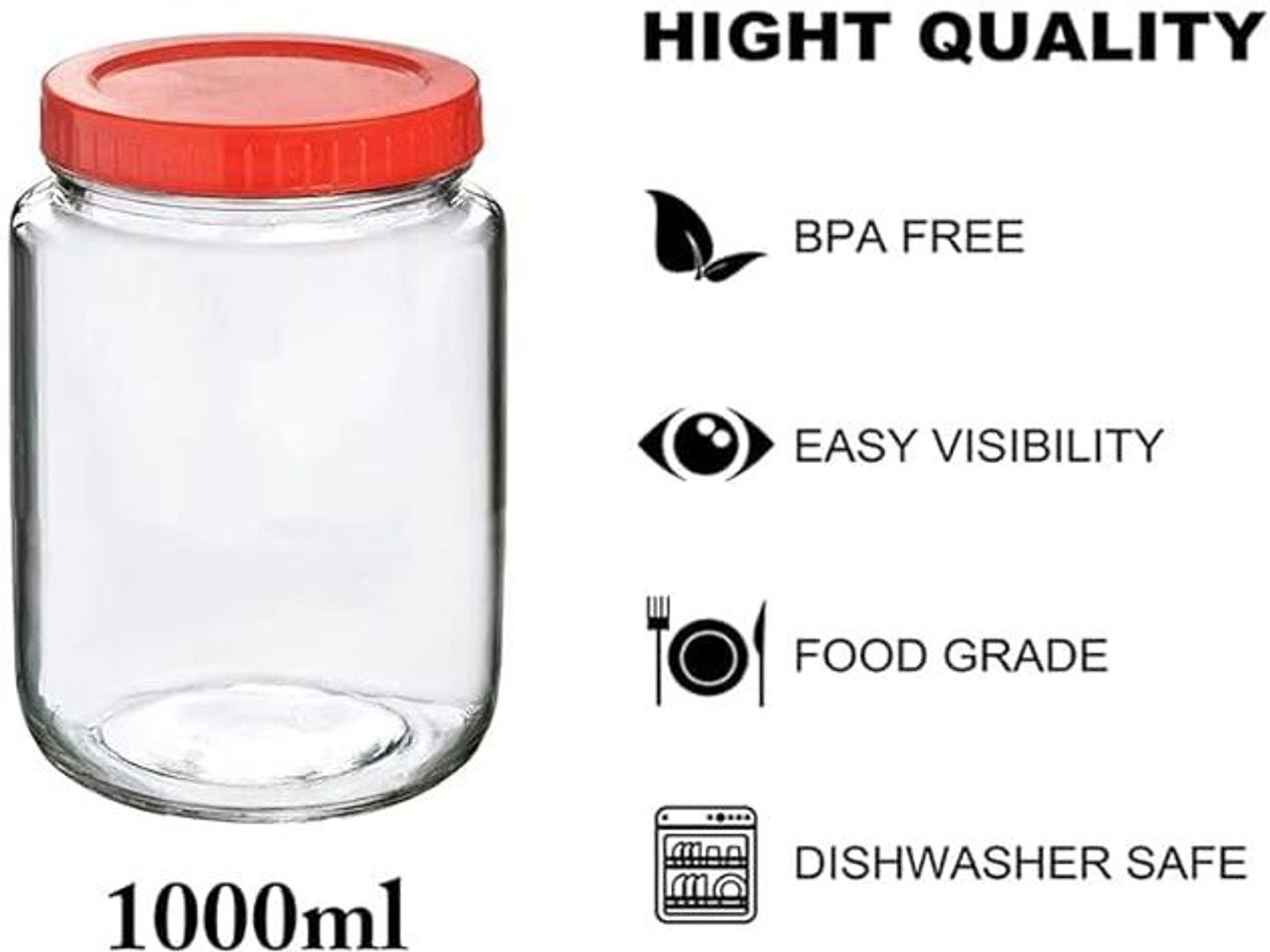 Image of TREO Glass Grocery Container - 2 kg
