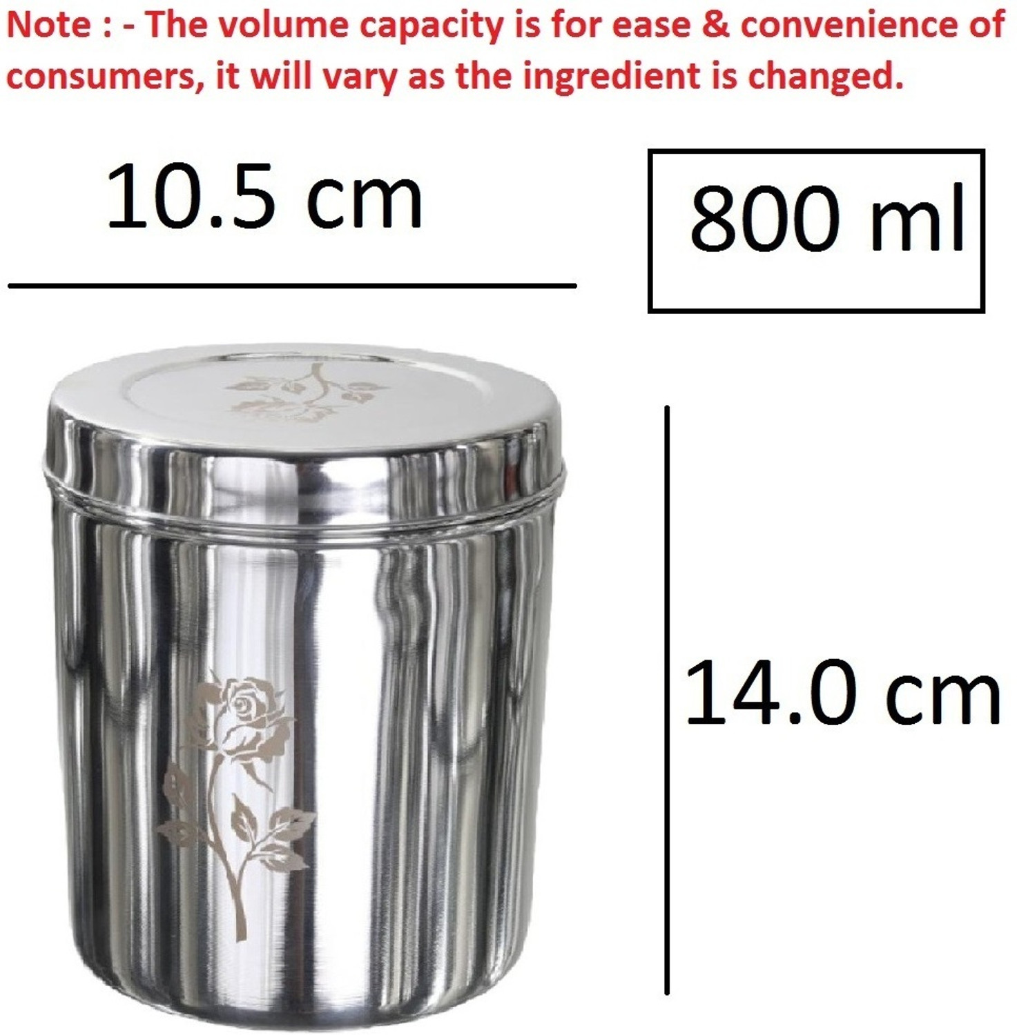 Image of Milimercury Glass Grocery Container - 800 ml