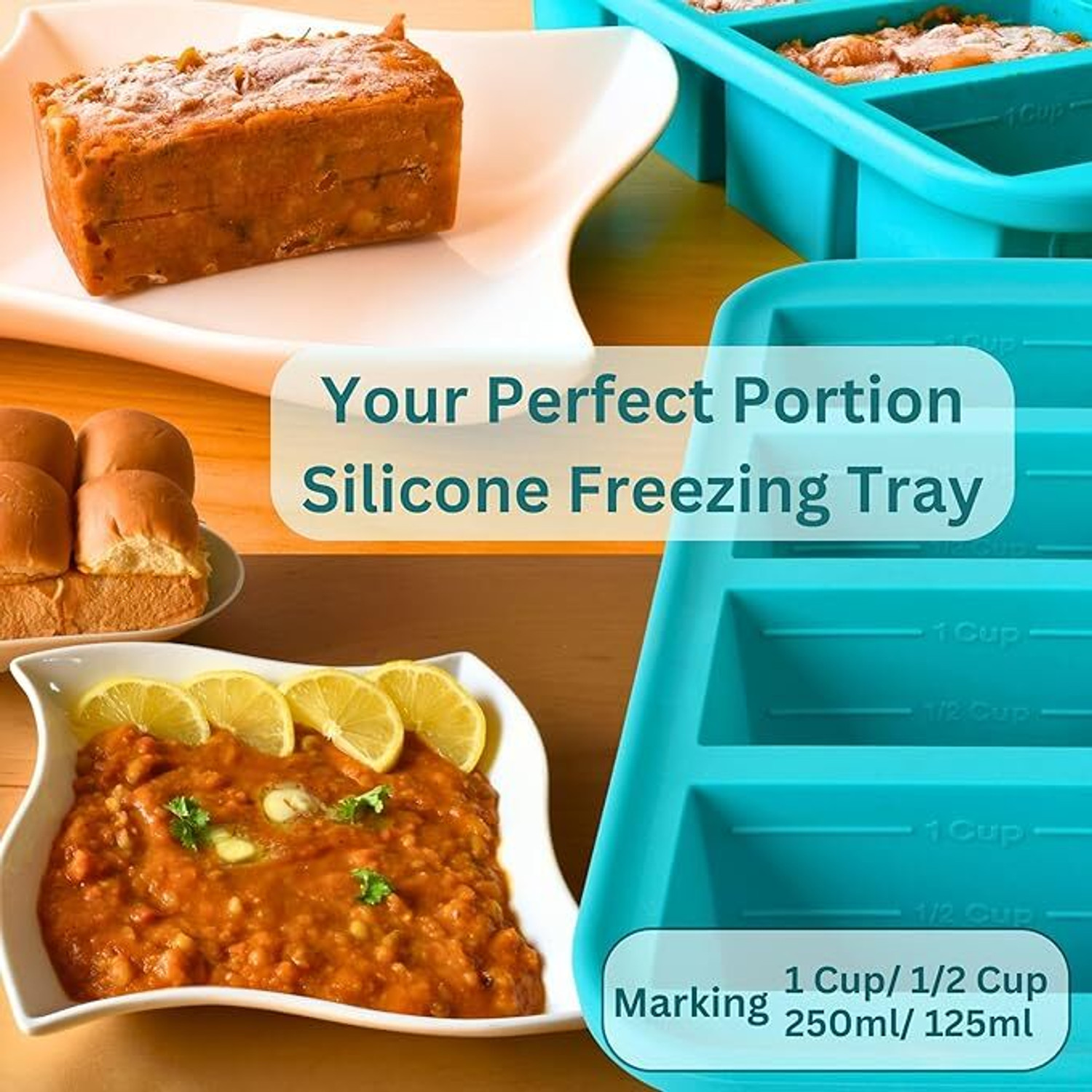 Image of CURRY FREEZY Silicone Fridge Container - 1000 ml