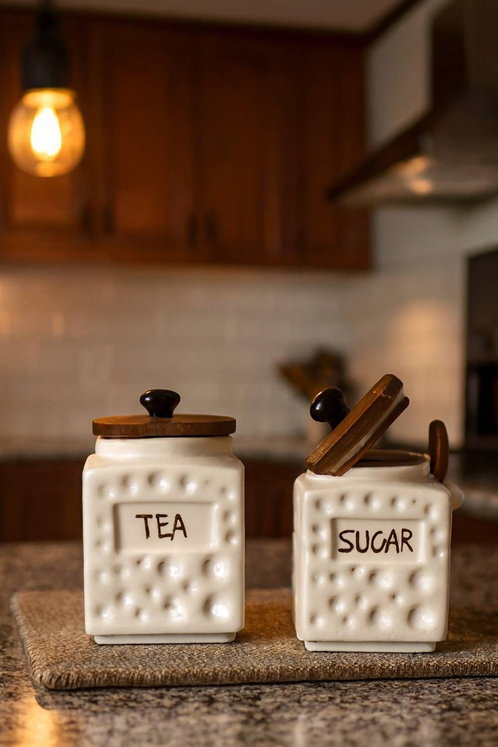 Clayora Ceramic Tea Coffee & Sugar Container  - 600 ml