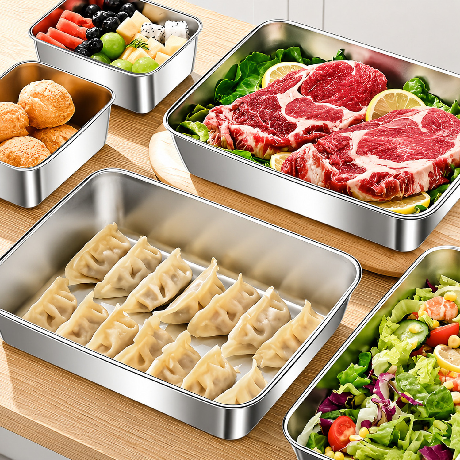 Image of SHARUJA Stainless Steel Fridge Container - 2000 ml