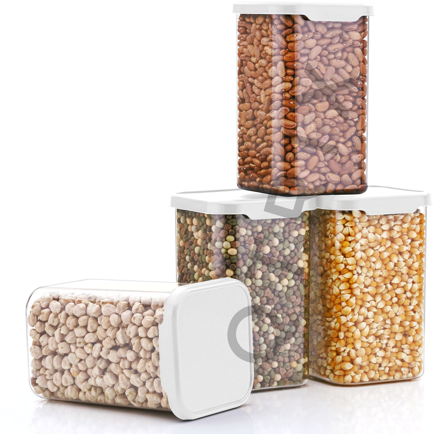 Image of Qtrix Plastic Grocery Container - 1100 ml