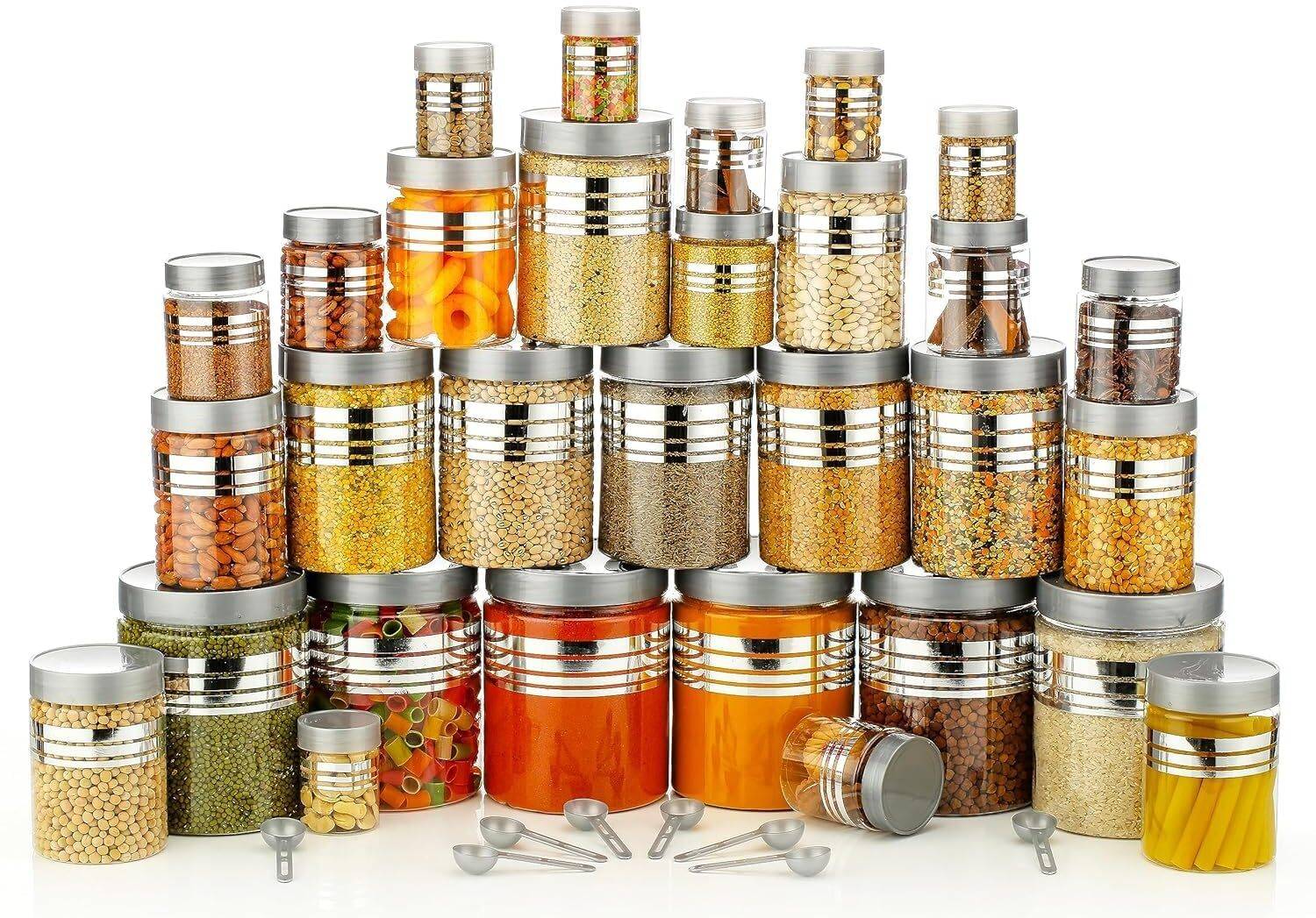ShipoX Plastic Grocery Container  - 1200 ml, 650 ml, 350 ml, 250 ml