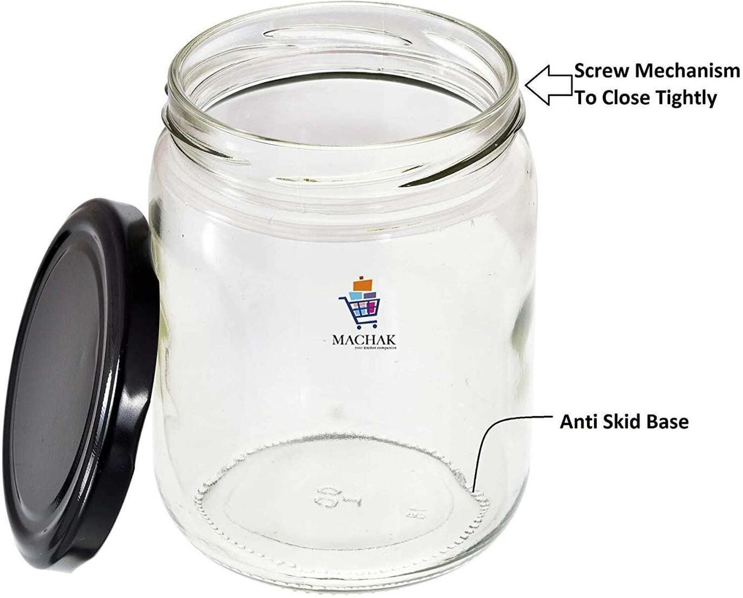 Image of Machak Glass Grocery Container - 200 ml