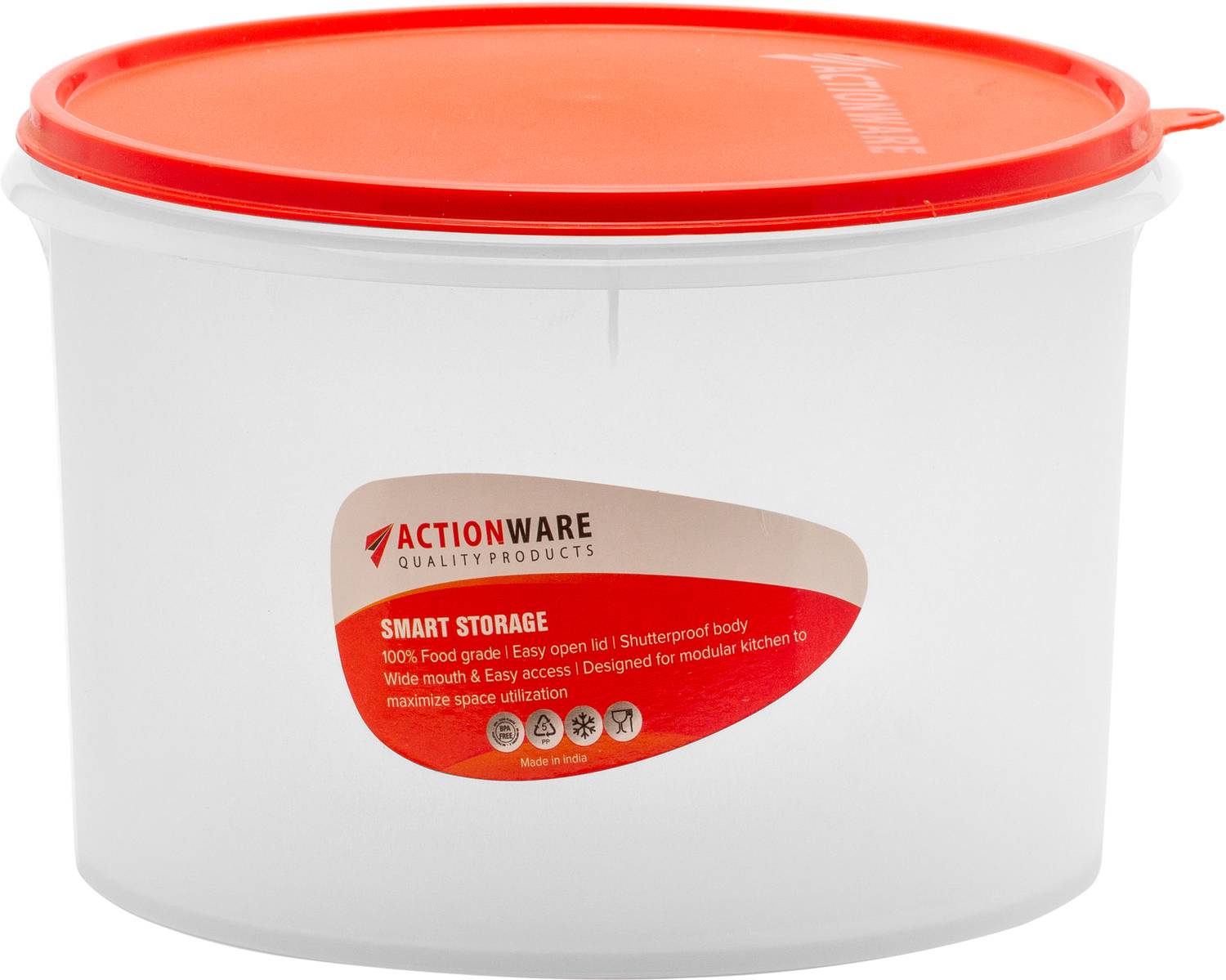 ACTIONWARE Plastic Grocery Container - 2.5 L