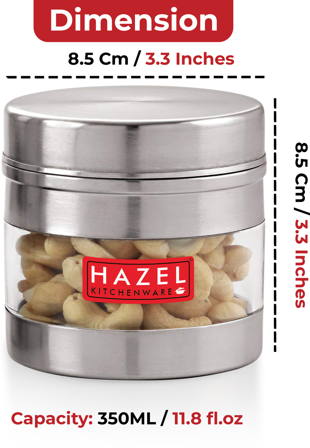 Image of HAZEL Stainless Steel Utility Container - 350