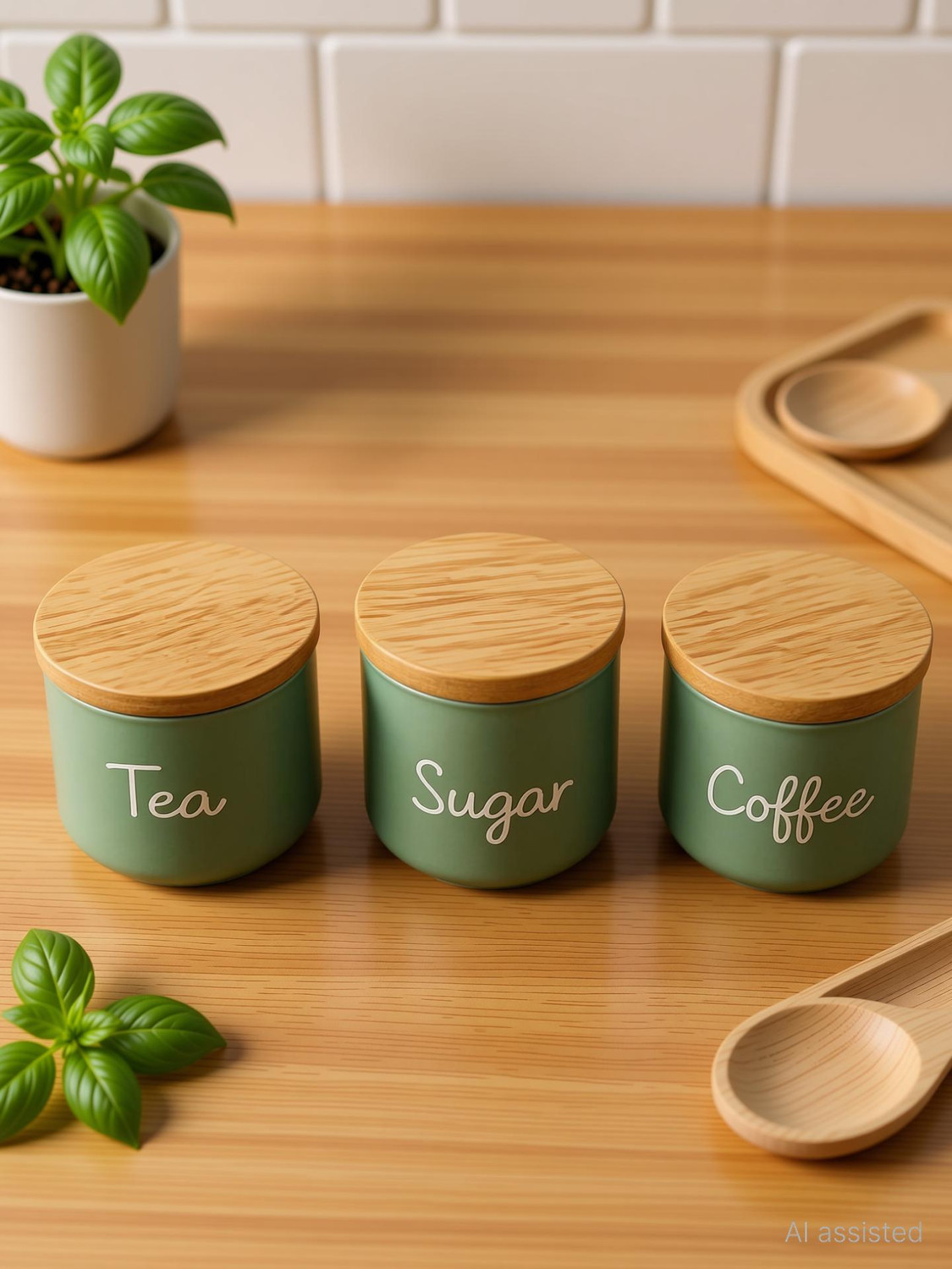 Image of Richcraft Glass Tea Coffee & Sugar Container - 250 ml