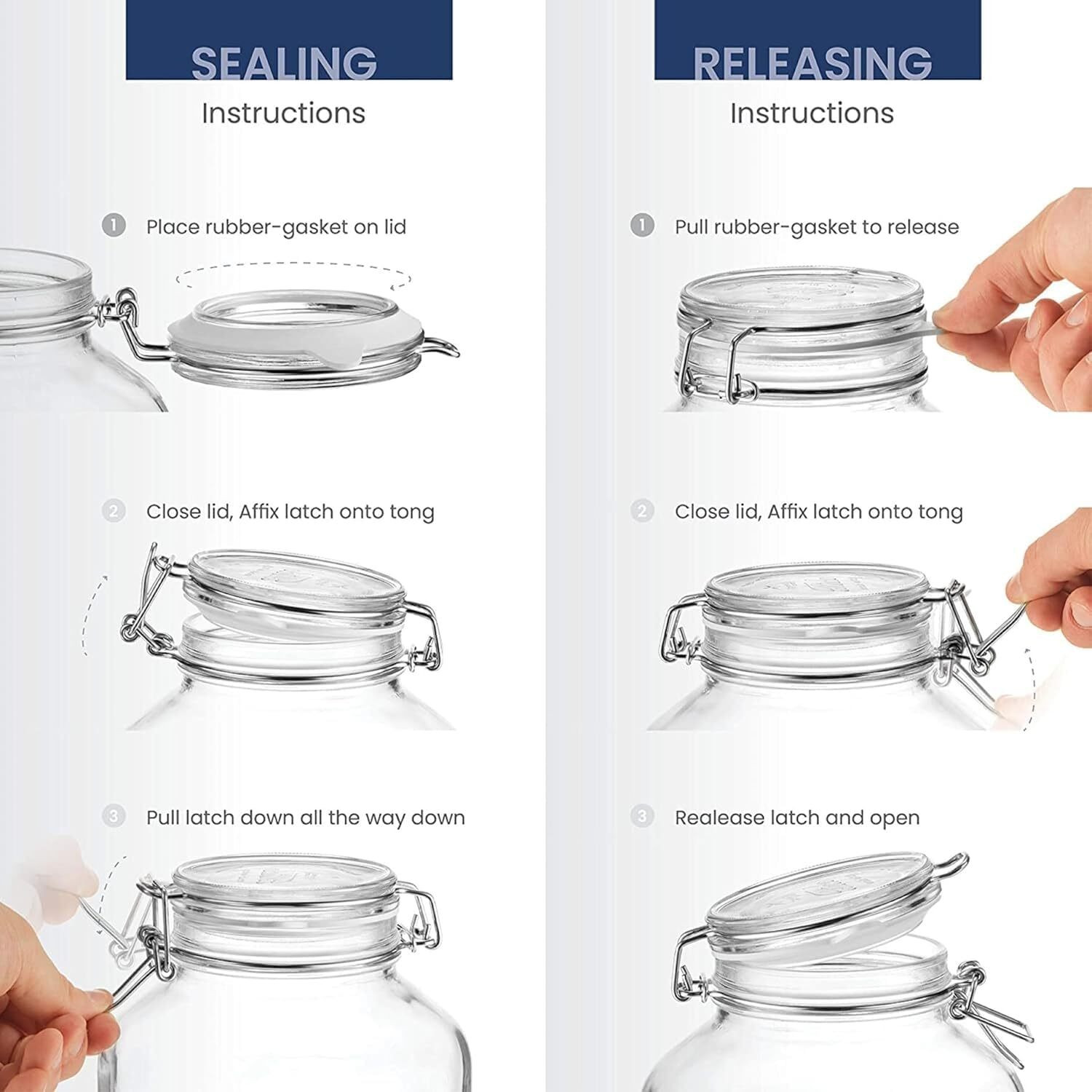 Image of NCOOL Glass Pickle Jar - 1000 ml
