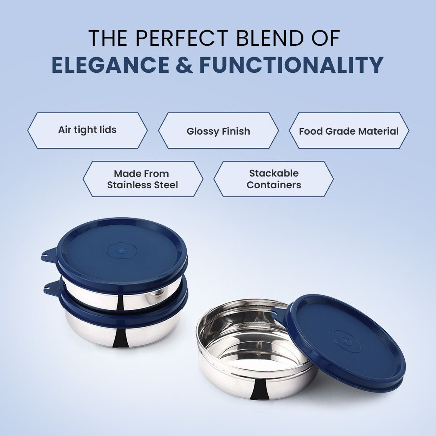 Image of Oliveware Steel Utility Container - 900 ml