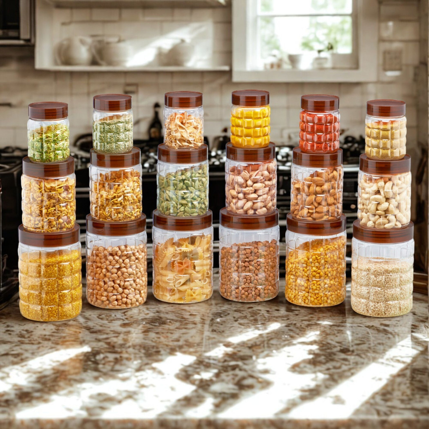 Image of SCL Steelo Plastic Grocery Container - 300 ml, 600 ml, 1.2 ml