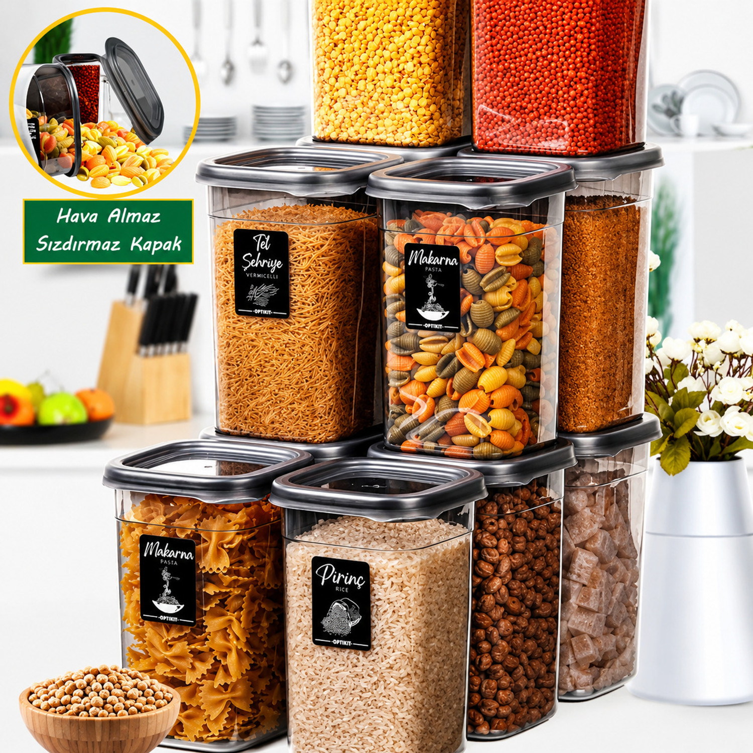 Image of SARAZA Plastic Grocery Container - 1200 ml