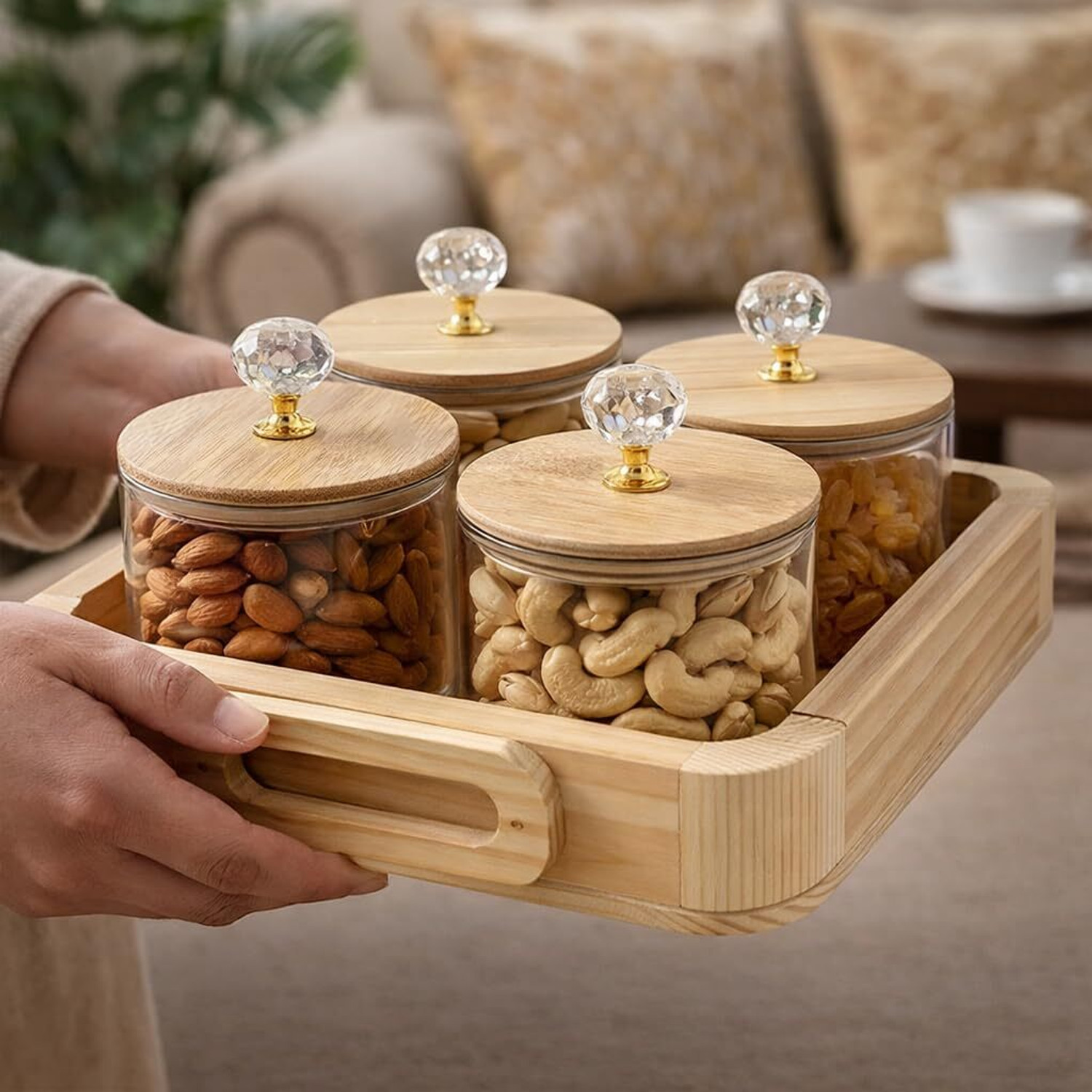 Image of The Elmas Store Glass Cookie Jar - 500 ml
