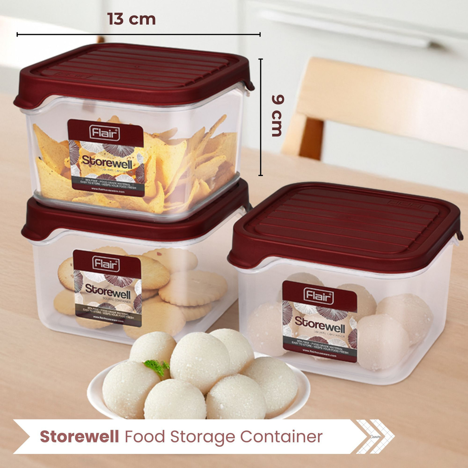 Image of FLAIR Plastic Grocery Container - 1.15 L