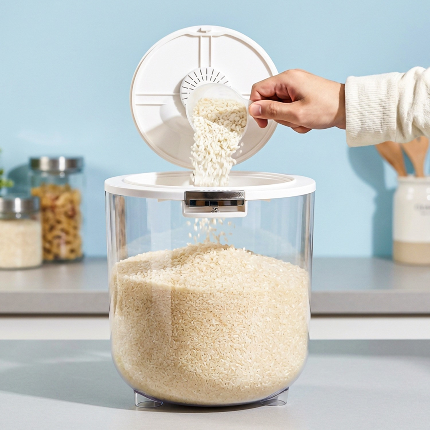 Image of MYOZ Polypropylene Cereal Dispenser - 15 kg