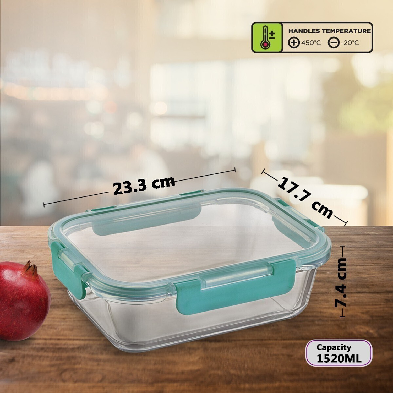 Image of Allo Glass Fridge Container - 1520 ml
