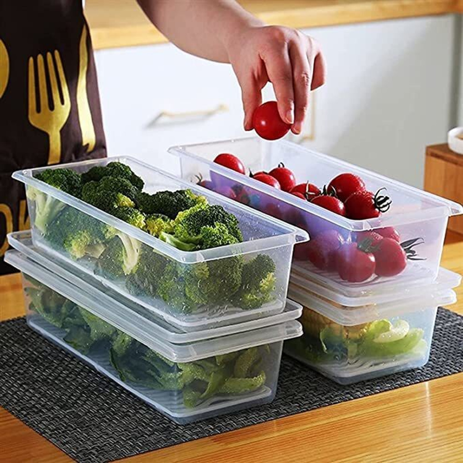 Image of meelana Plastic Fridge Container - 1500 ml